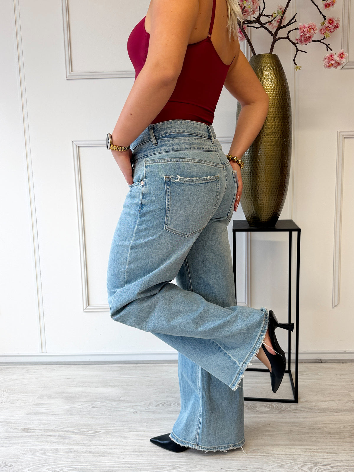 Double Denim Jeans | Blauw