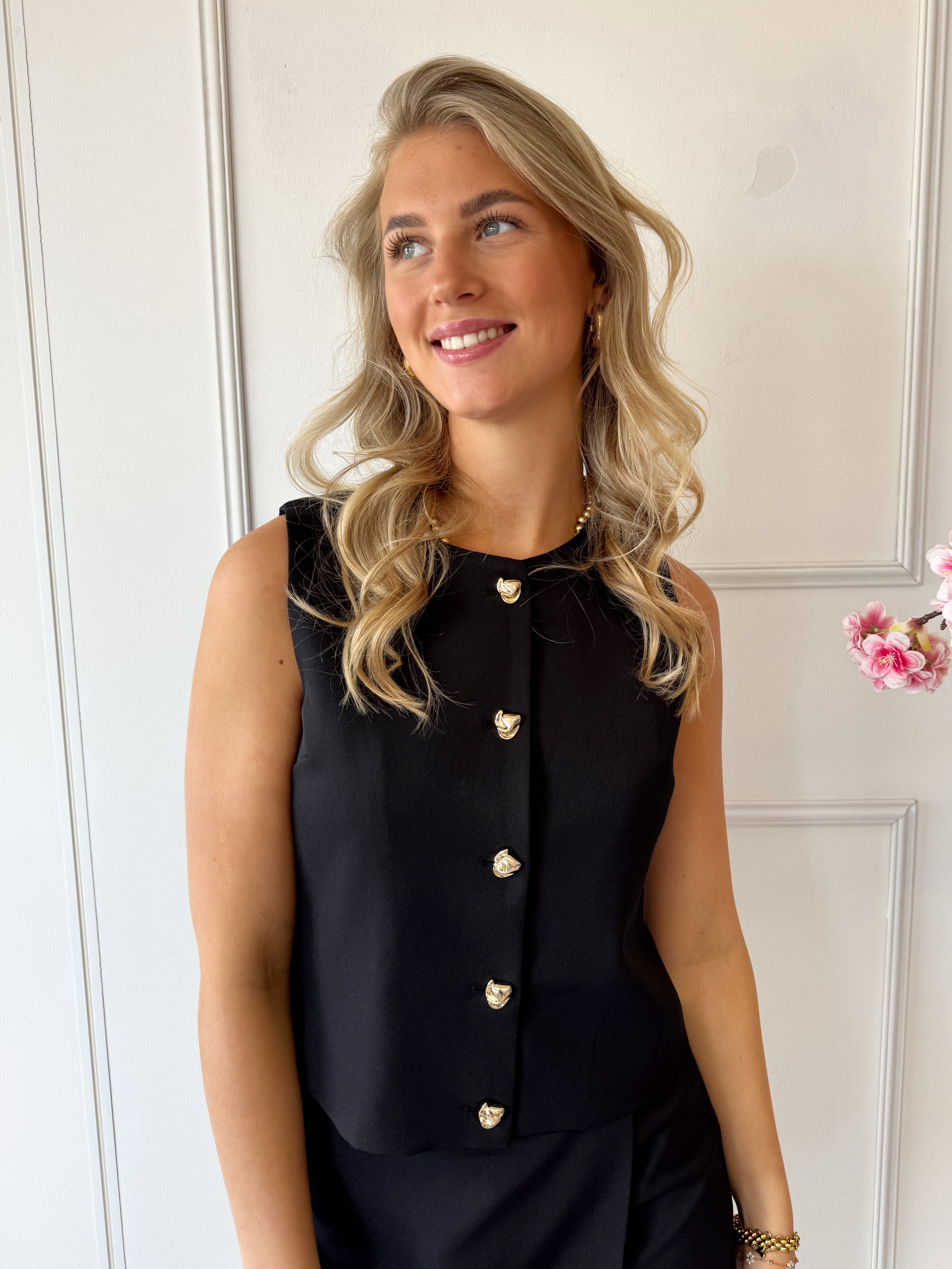 Lieke gilet Ambika | Zwart