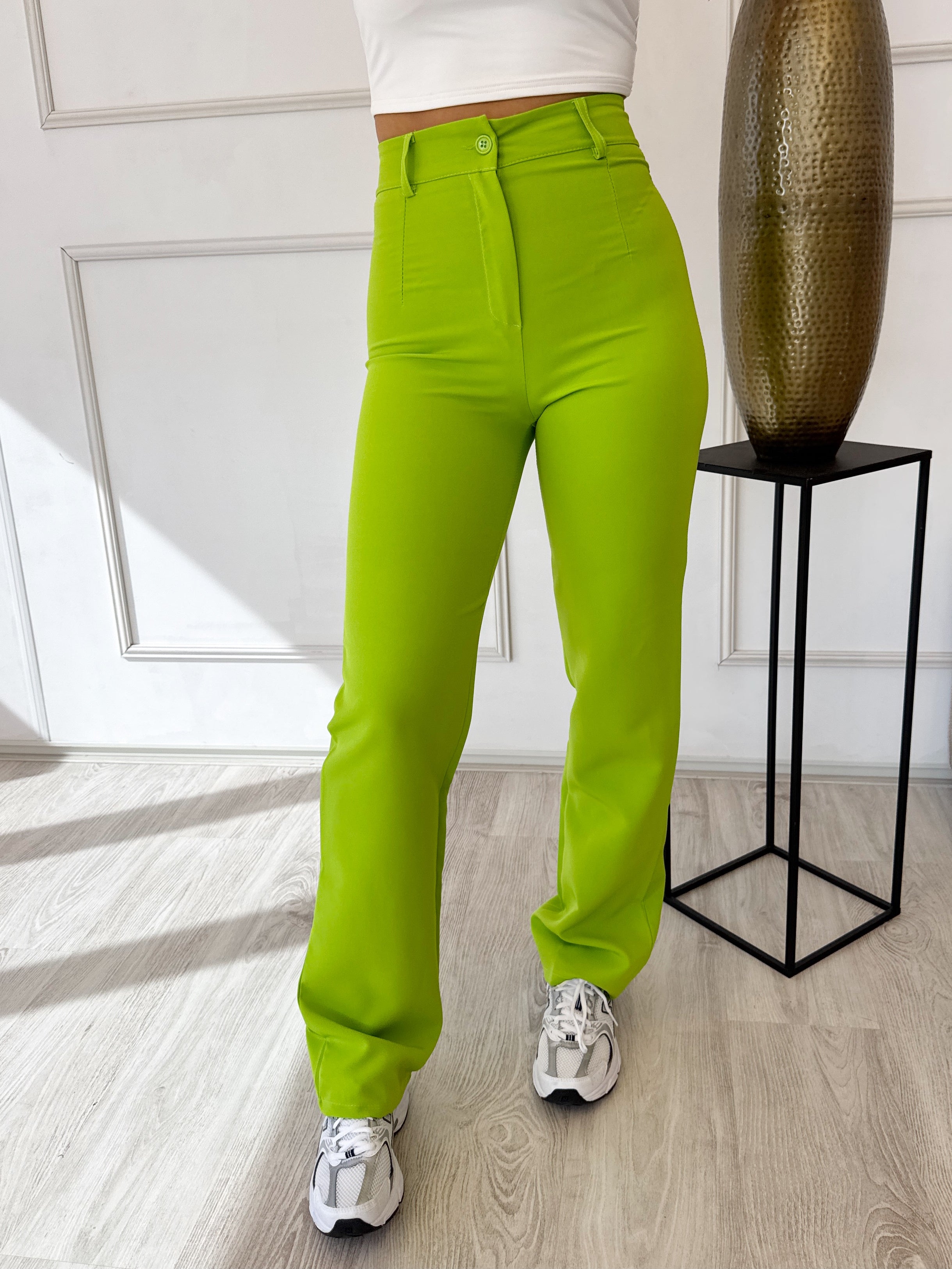Tess Pantalon | Lime Groen