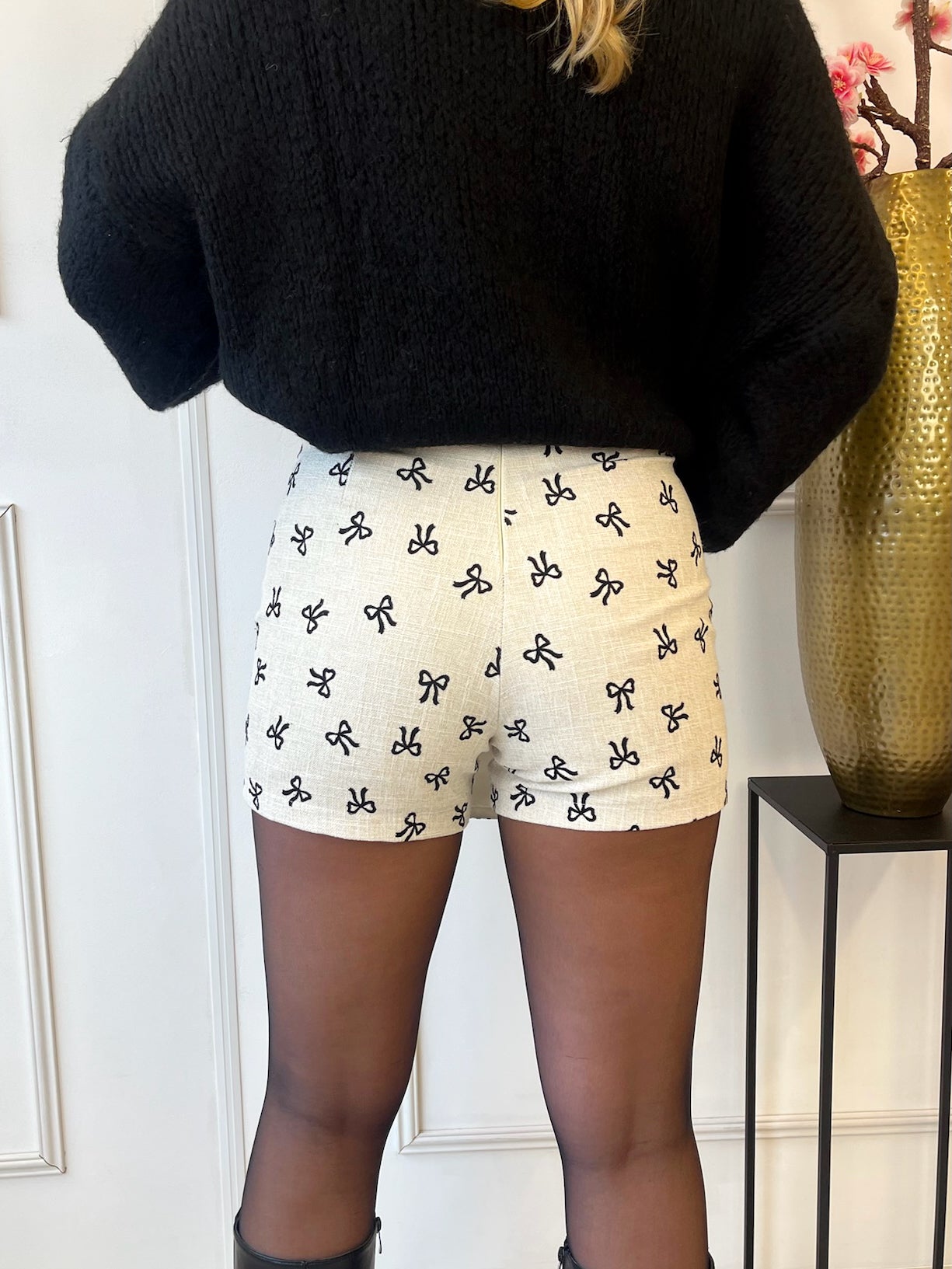 Mila Strikjes Skort | Beige