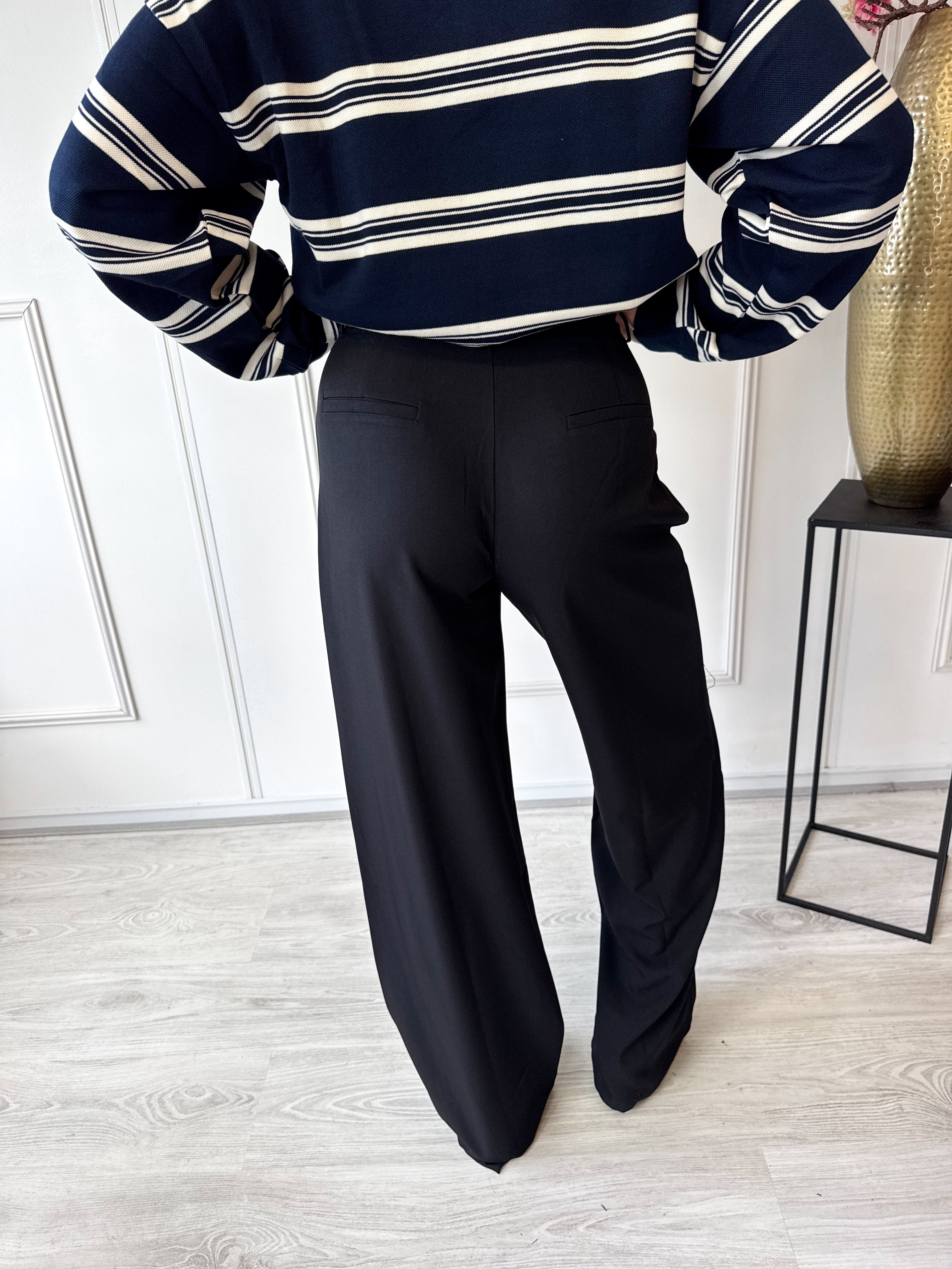 Losvallende Pantalon | Zwart