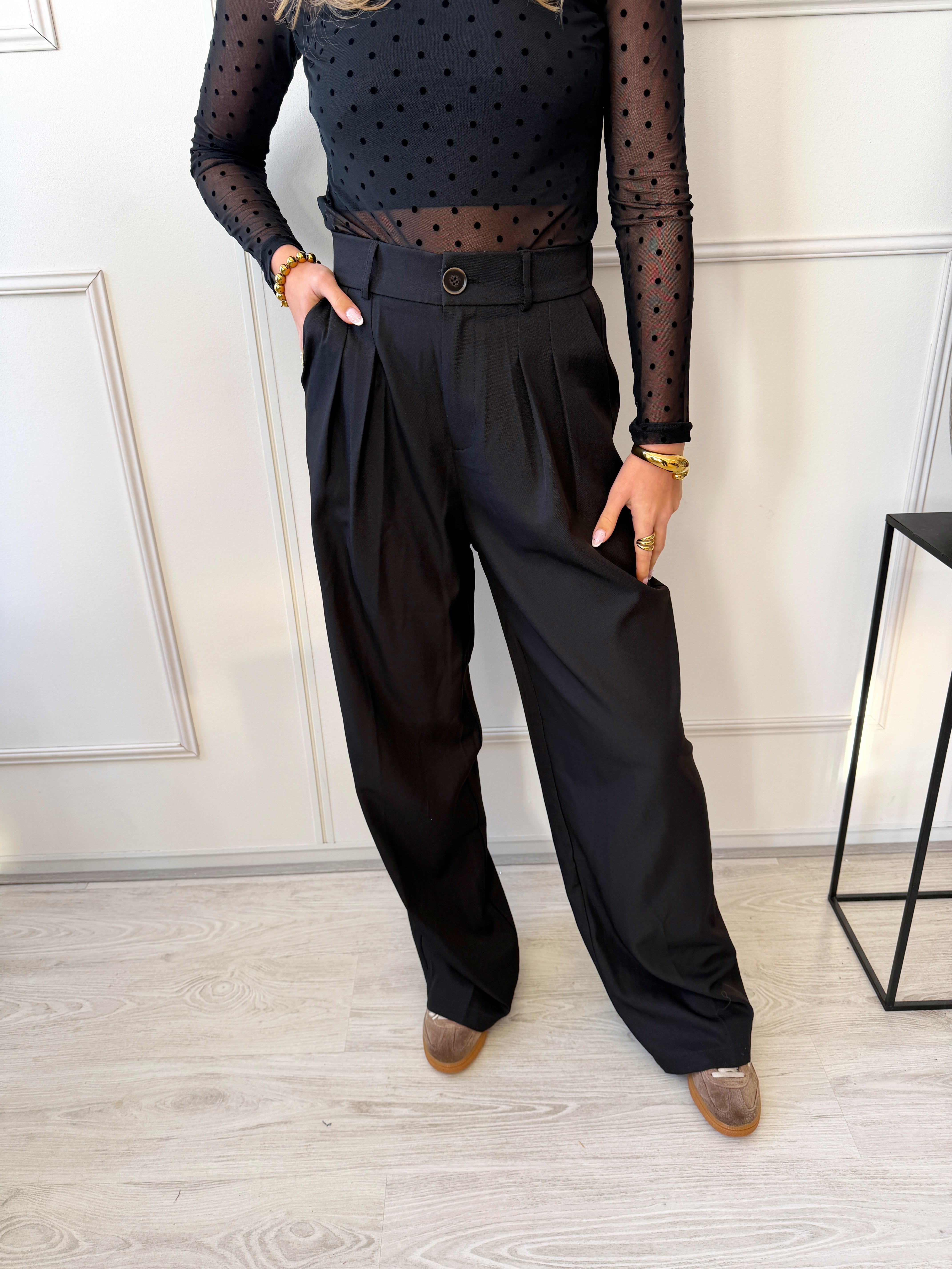 Oversized Boxy Pantalon | Zwart