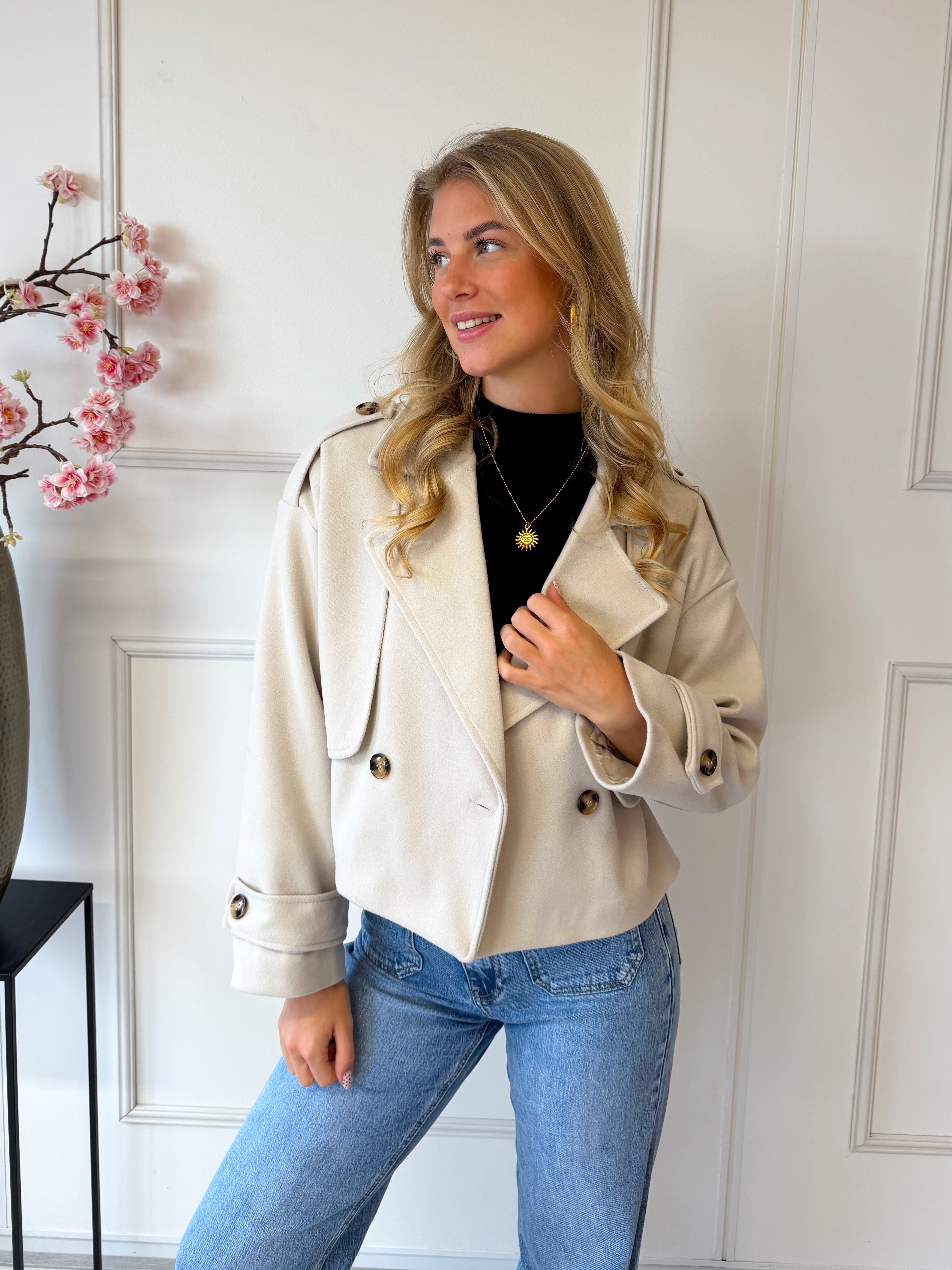 Trench Jasje Kort | Ecru