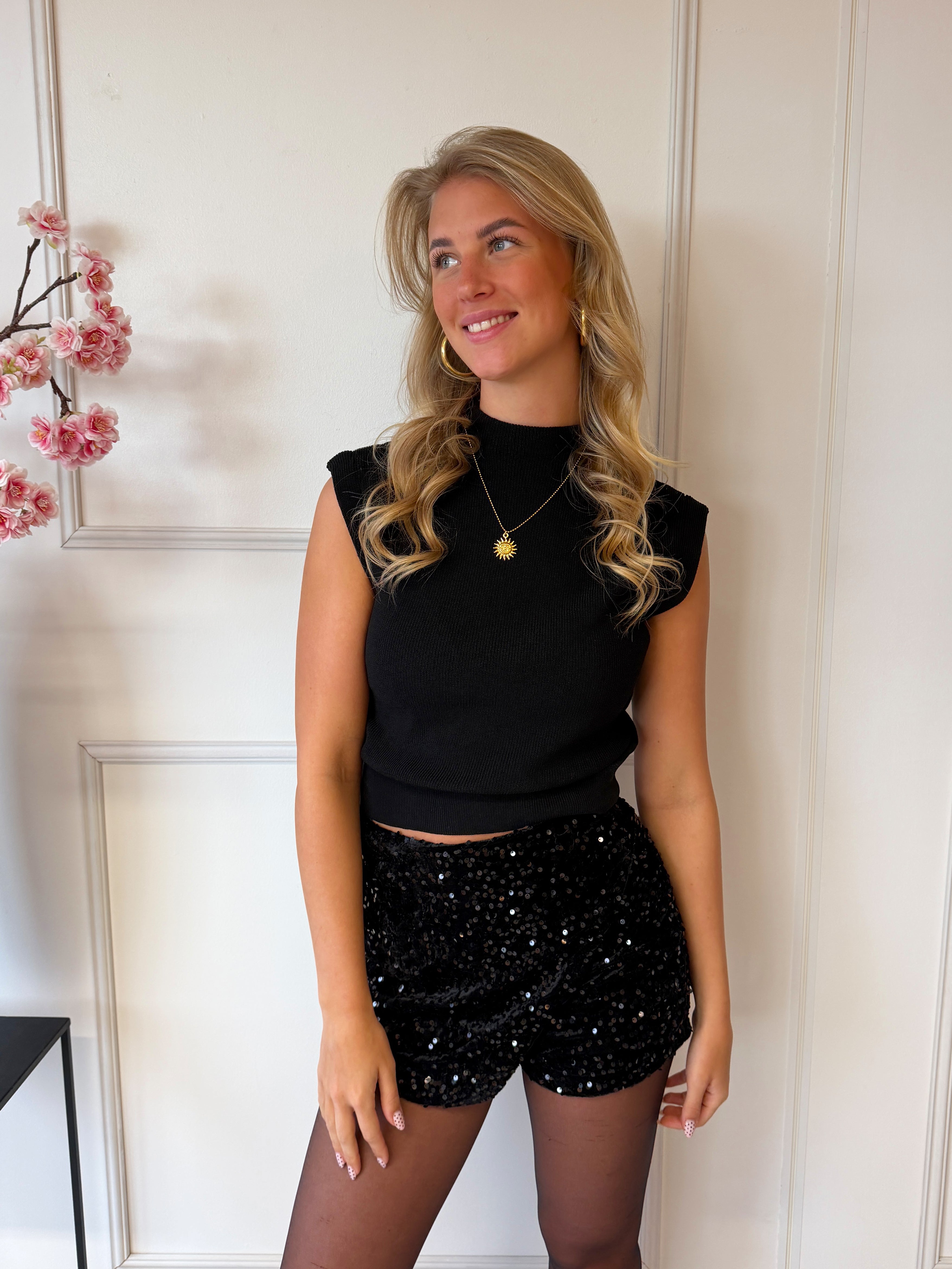 Glitter Skort | Zwart