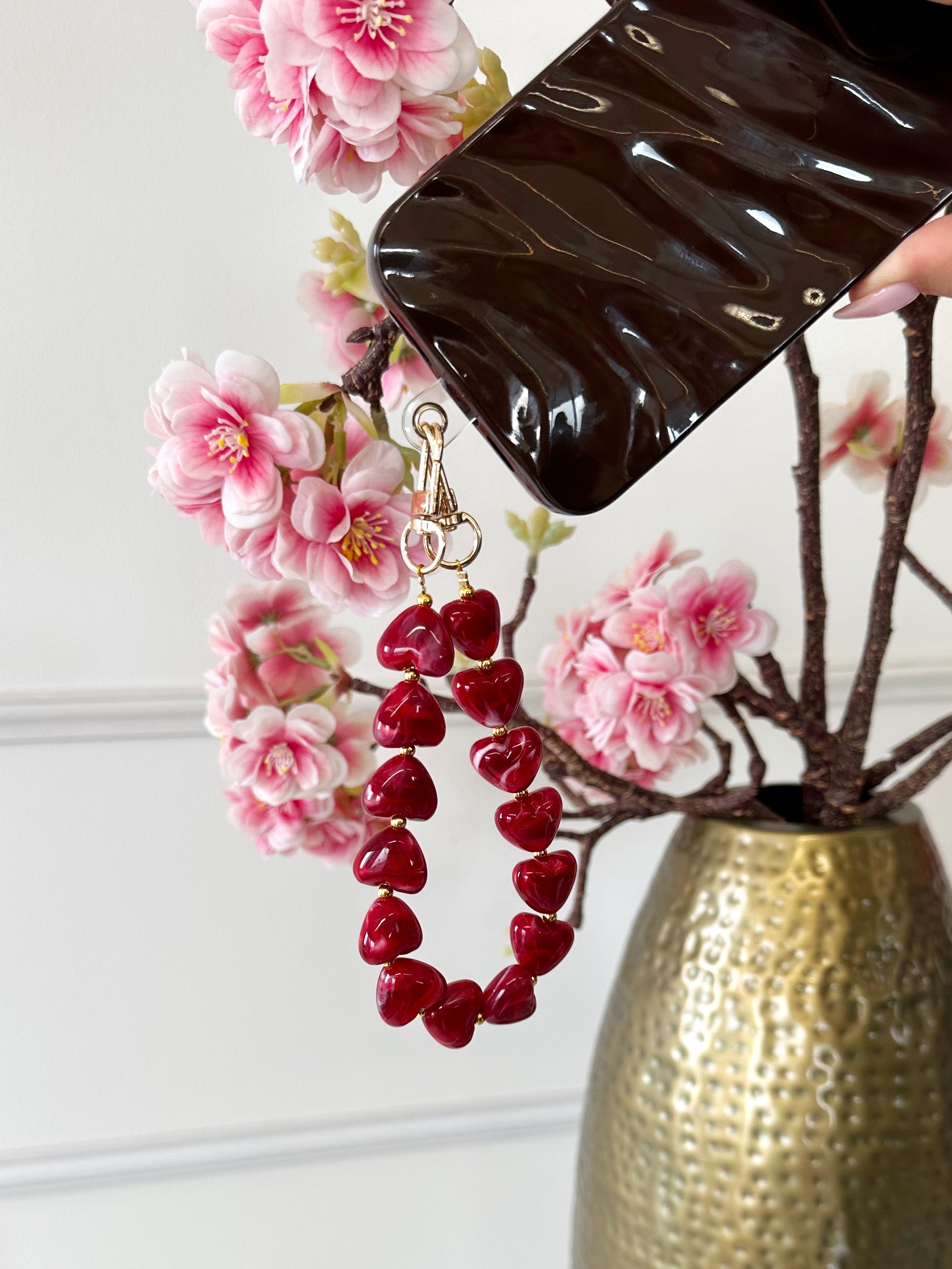 Bubble Hartjes Telefoon koord | Rood