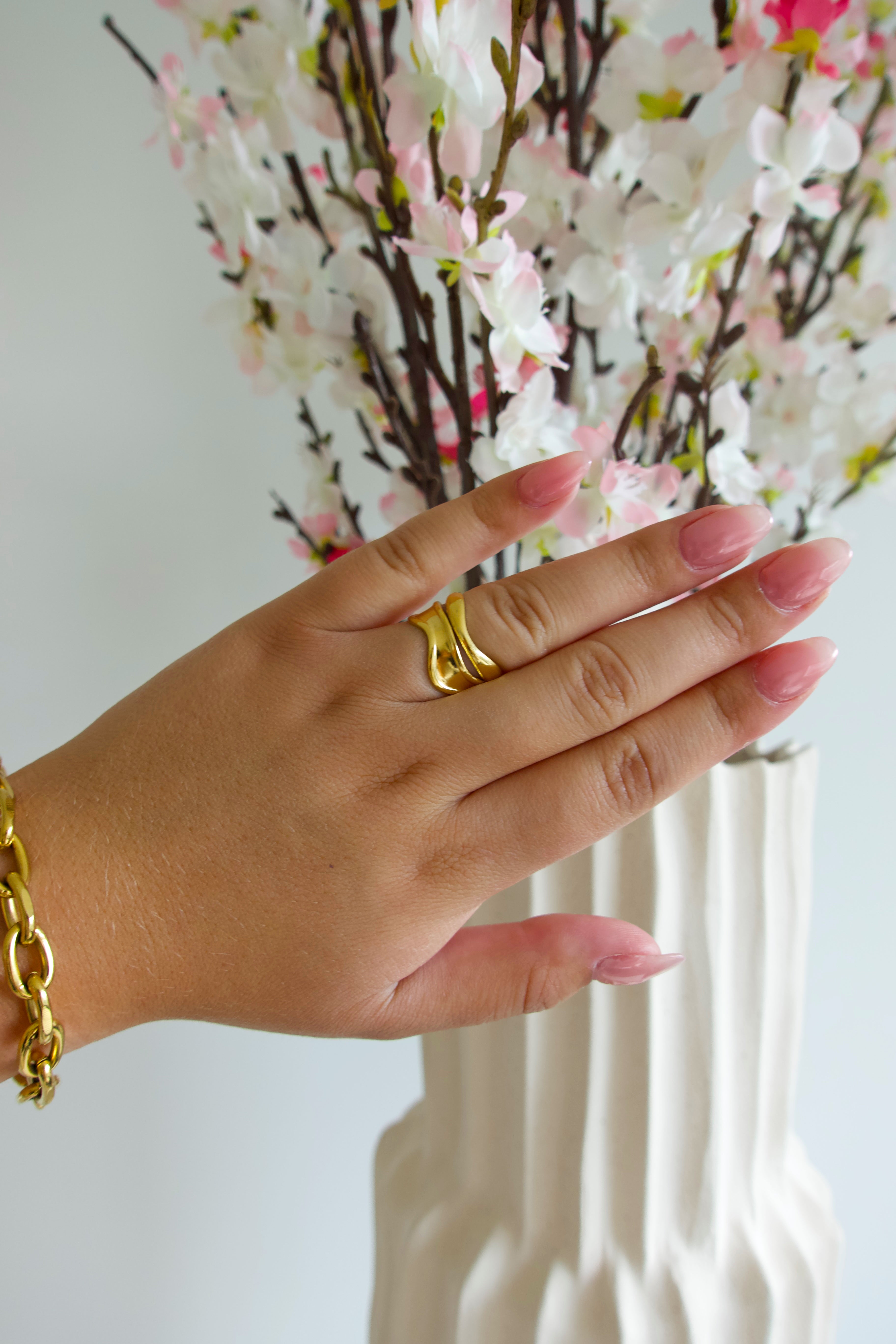 Swirl Ring | Goud