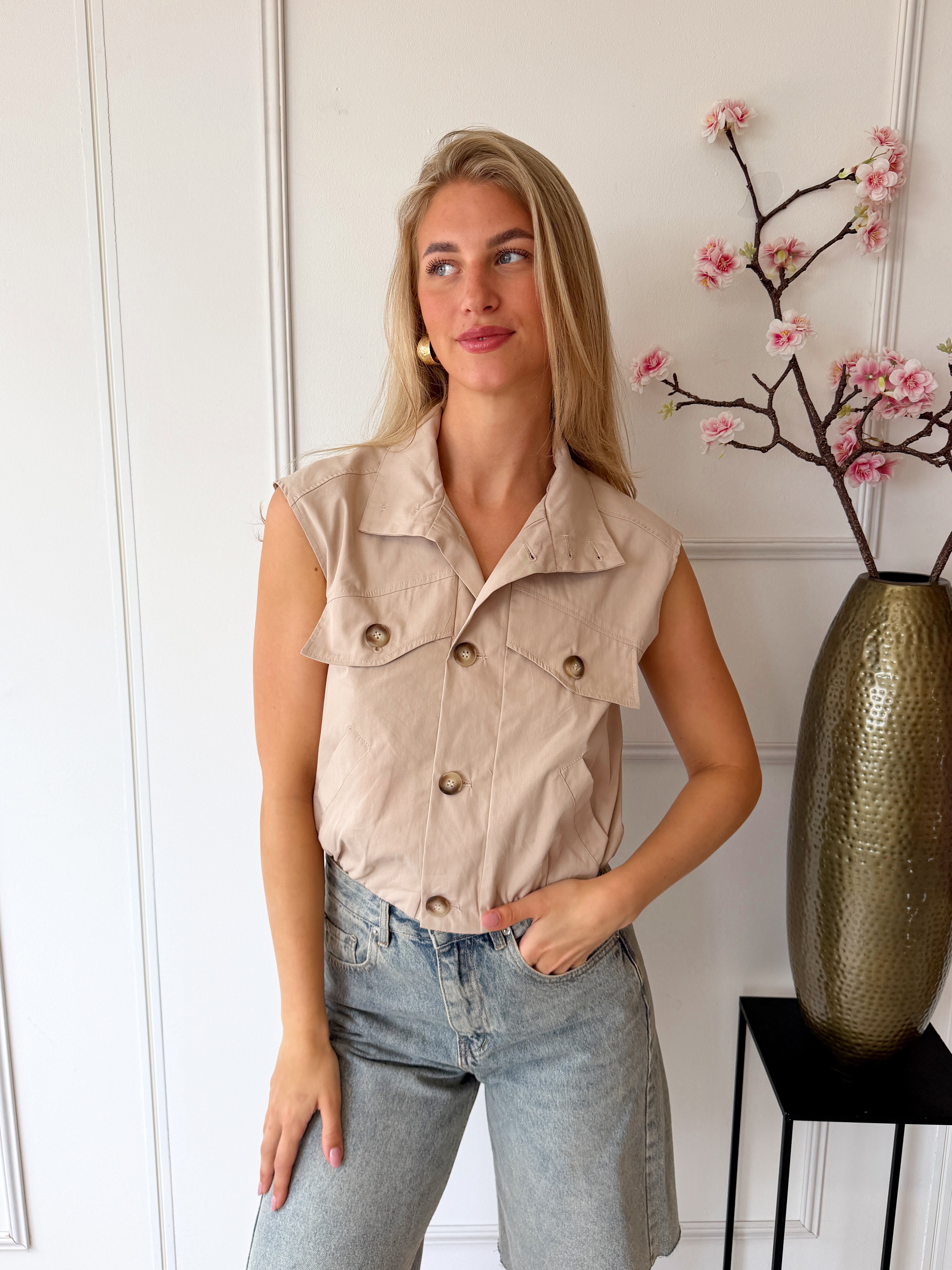 Skye Gilet | Beige