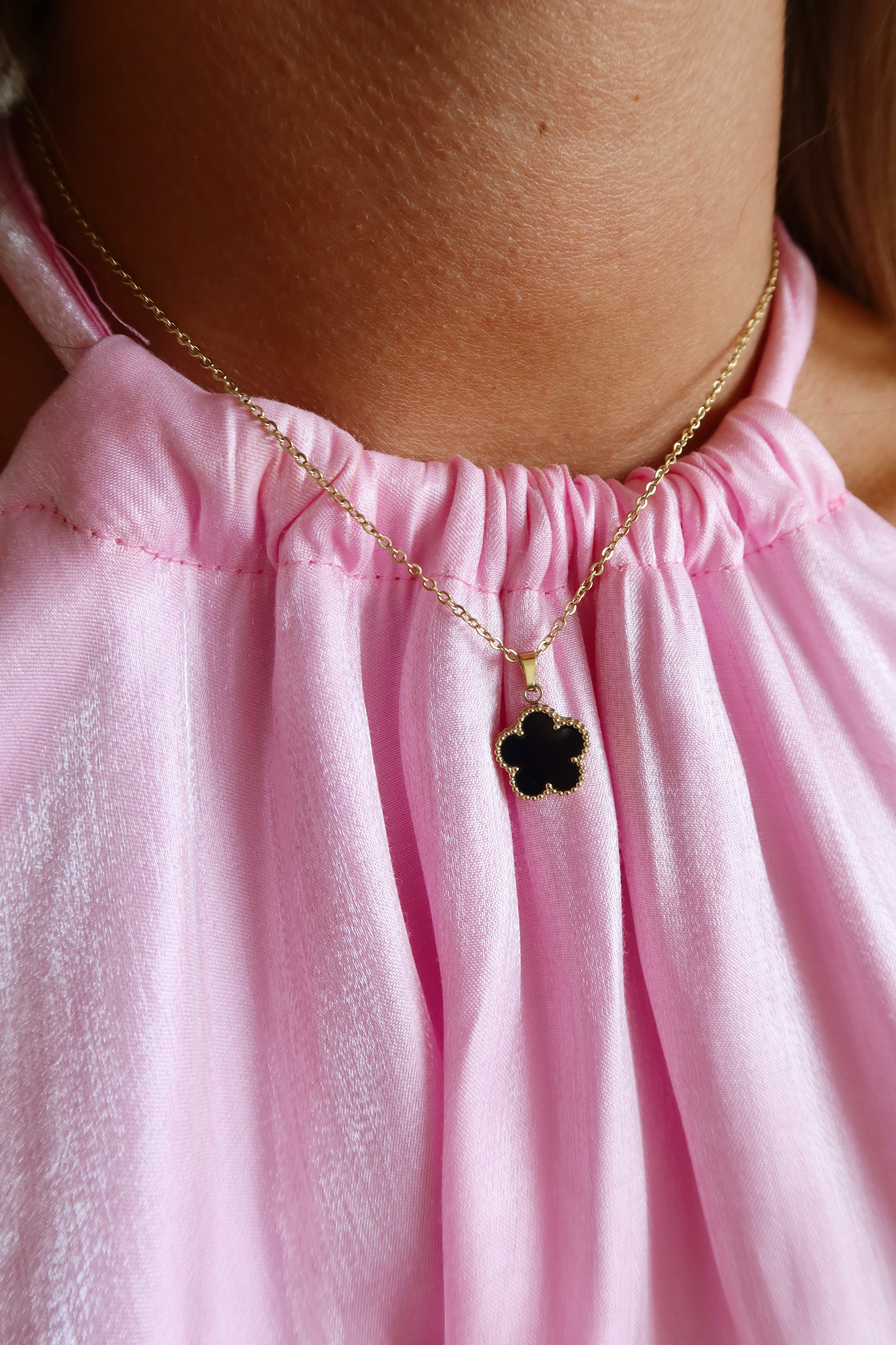 Solo Klaver Ketting | Goud - Zwart