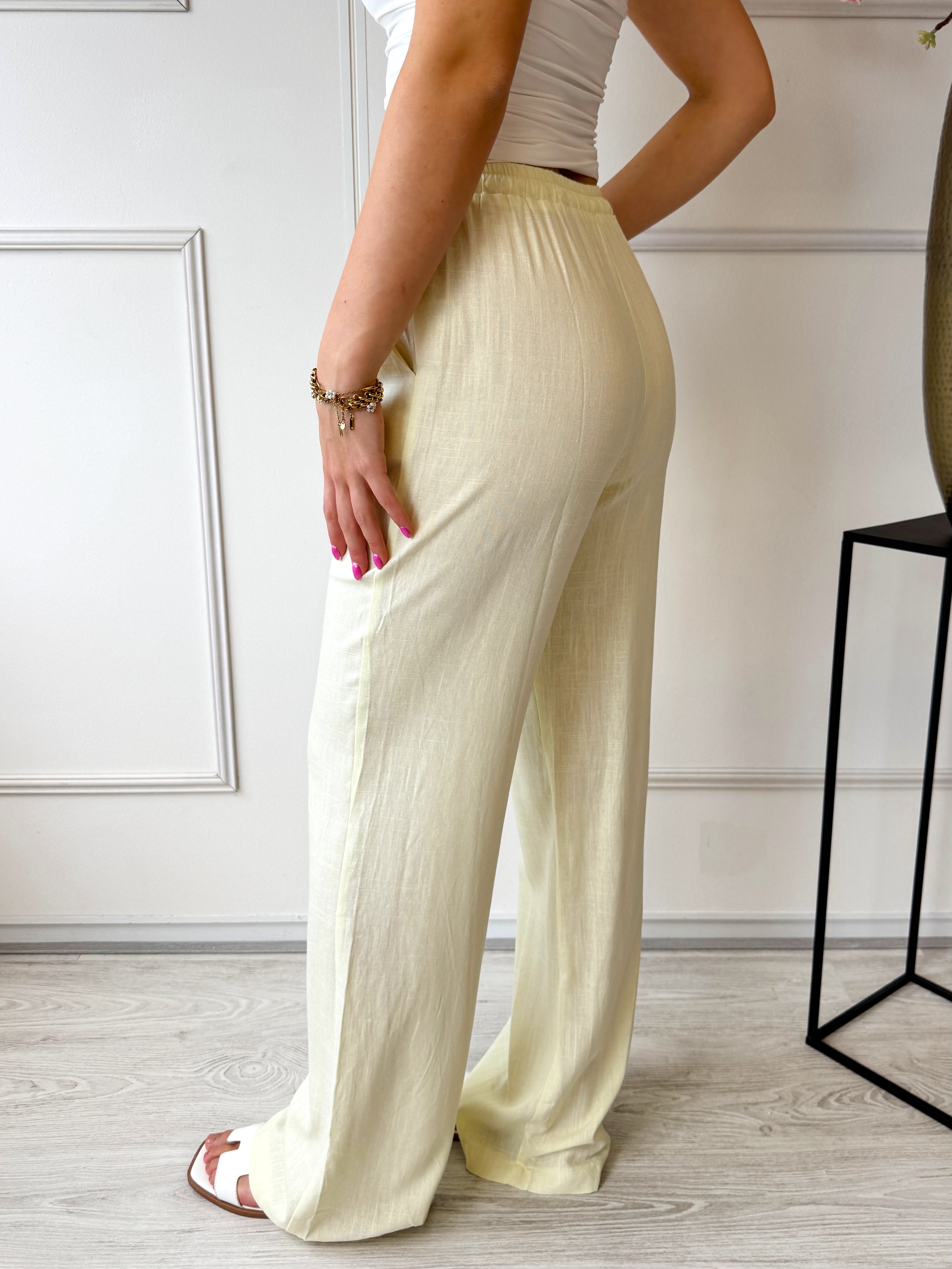 Linnen Broek | Geel