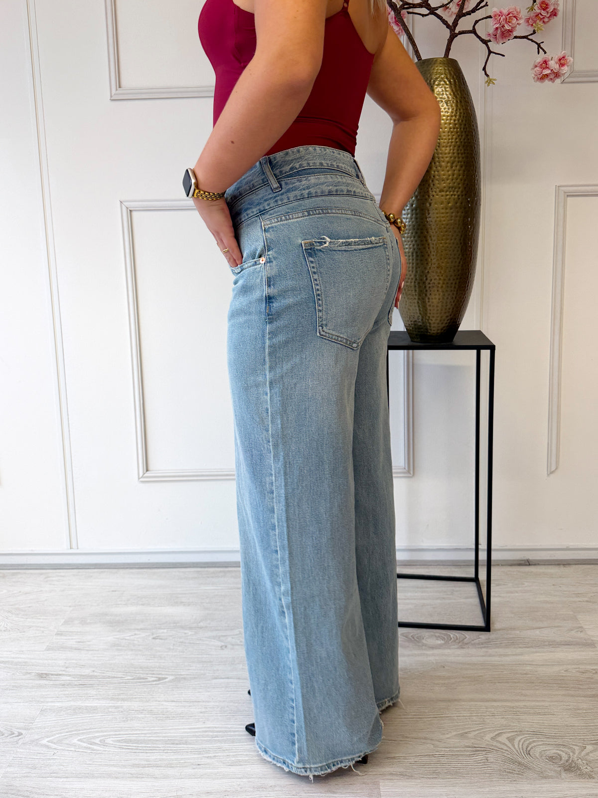 Double Denim Jeans | Blauw