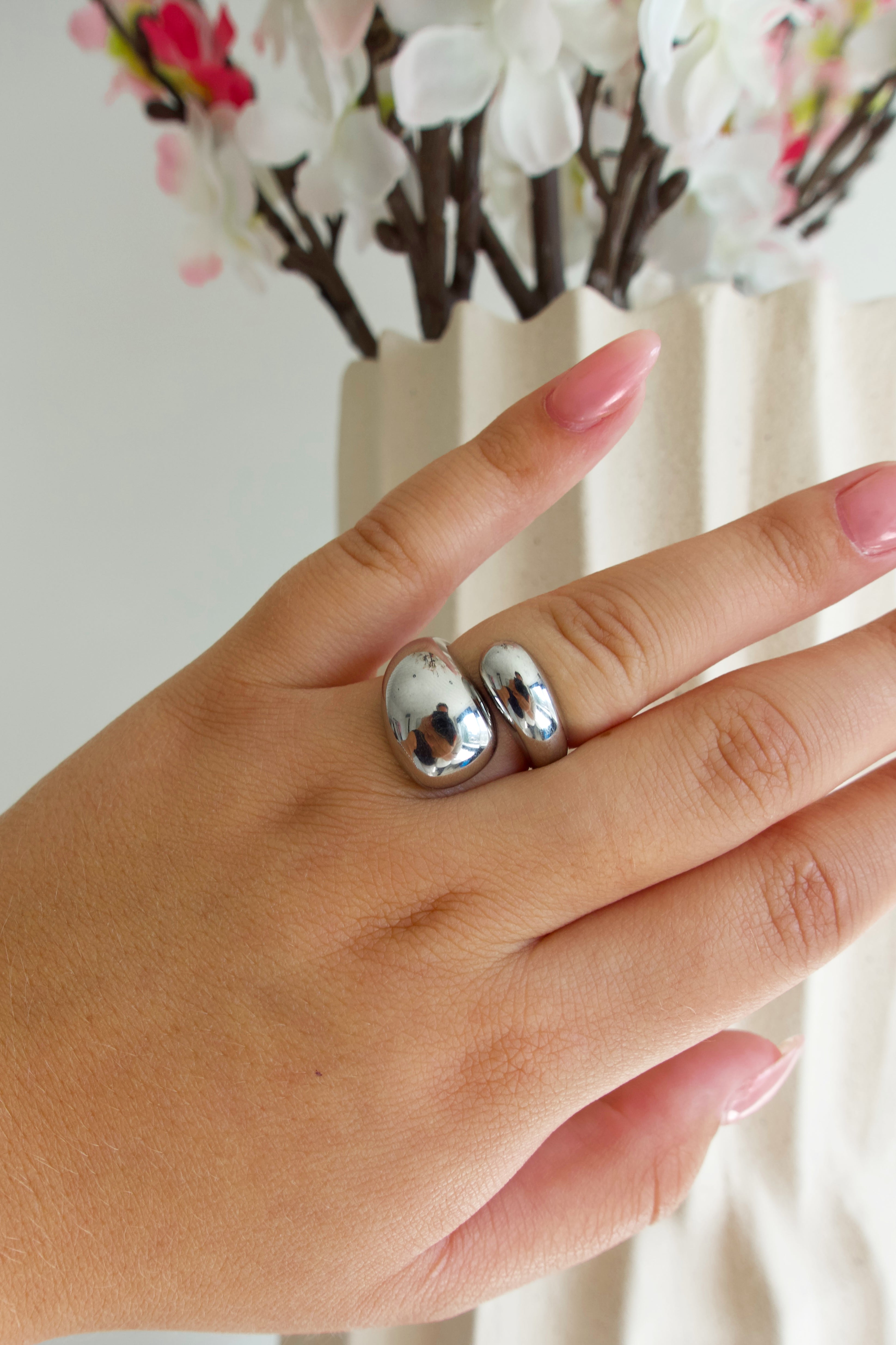 Open Swirl Ring | Zilver