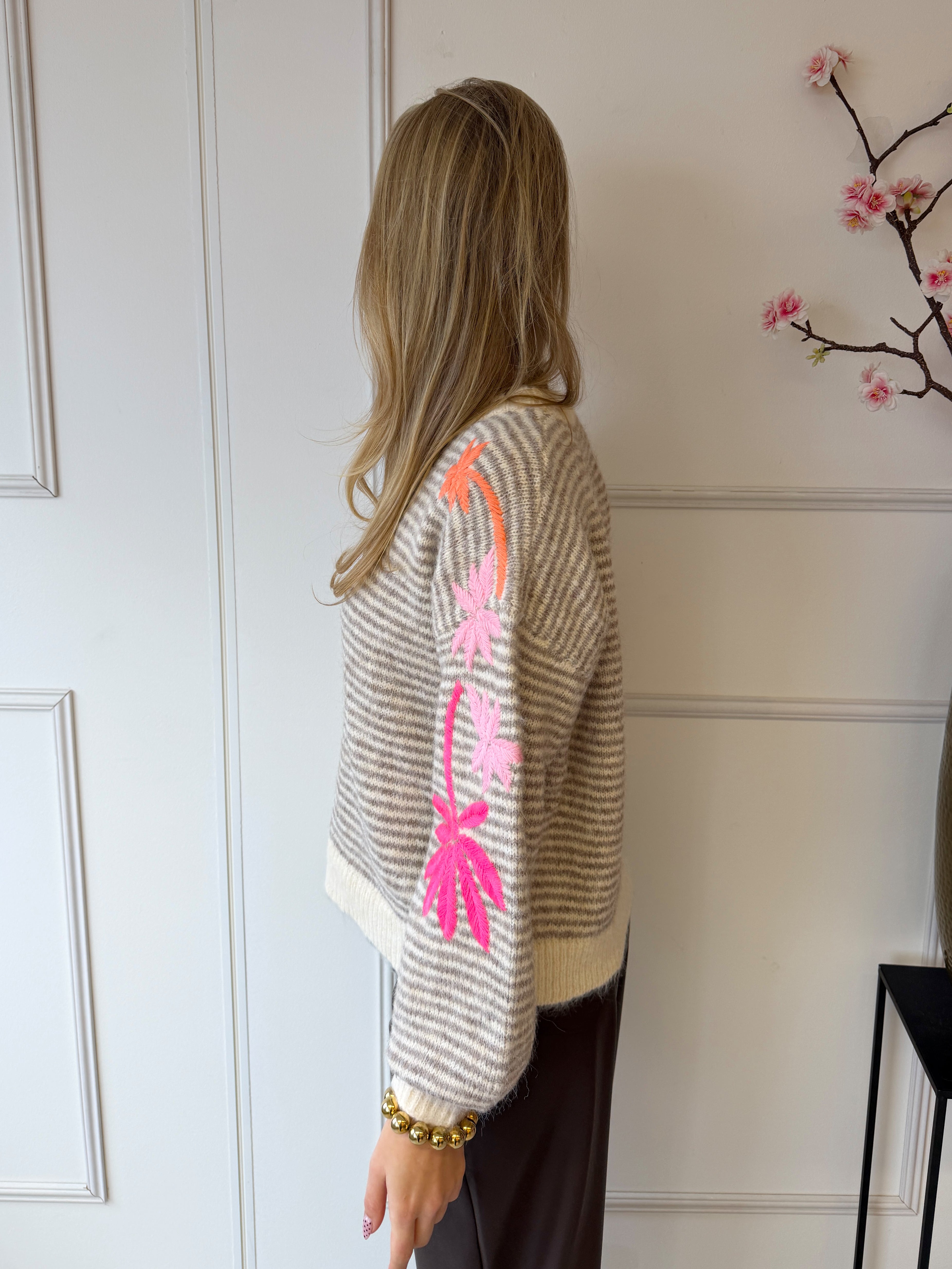 Daisy Palm Trui | Beige