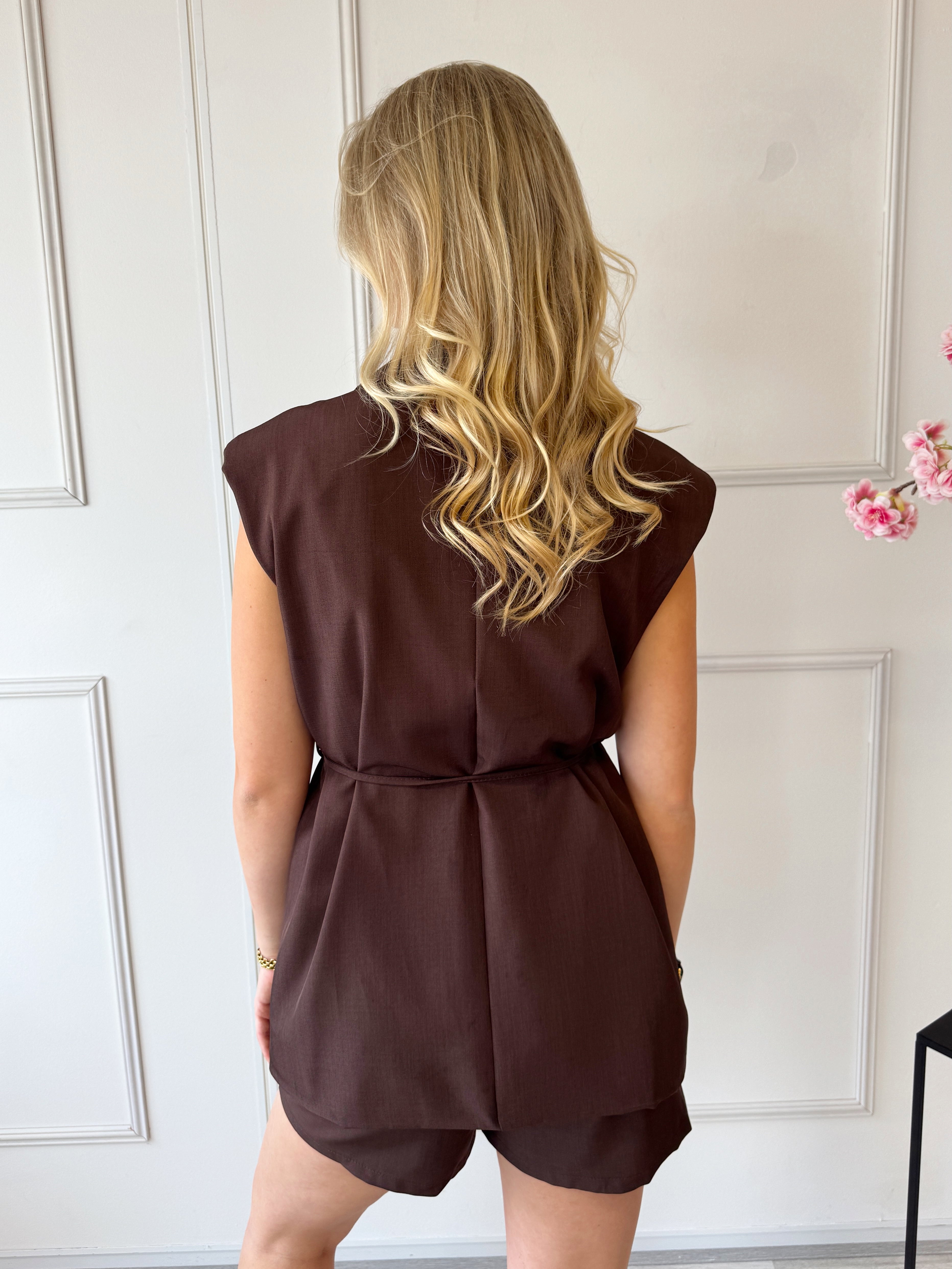 Overslag Gilet | Bruin