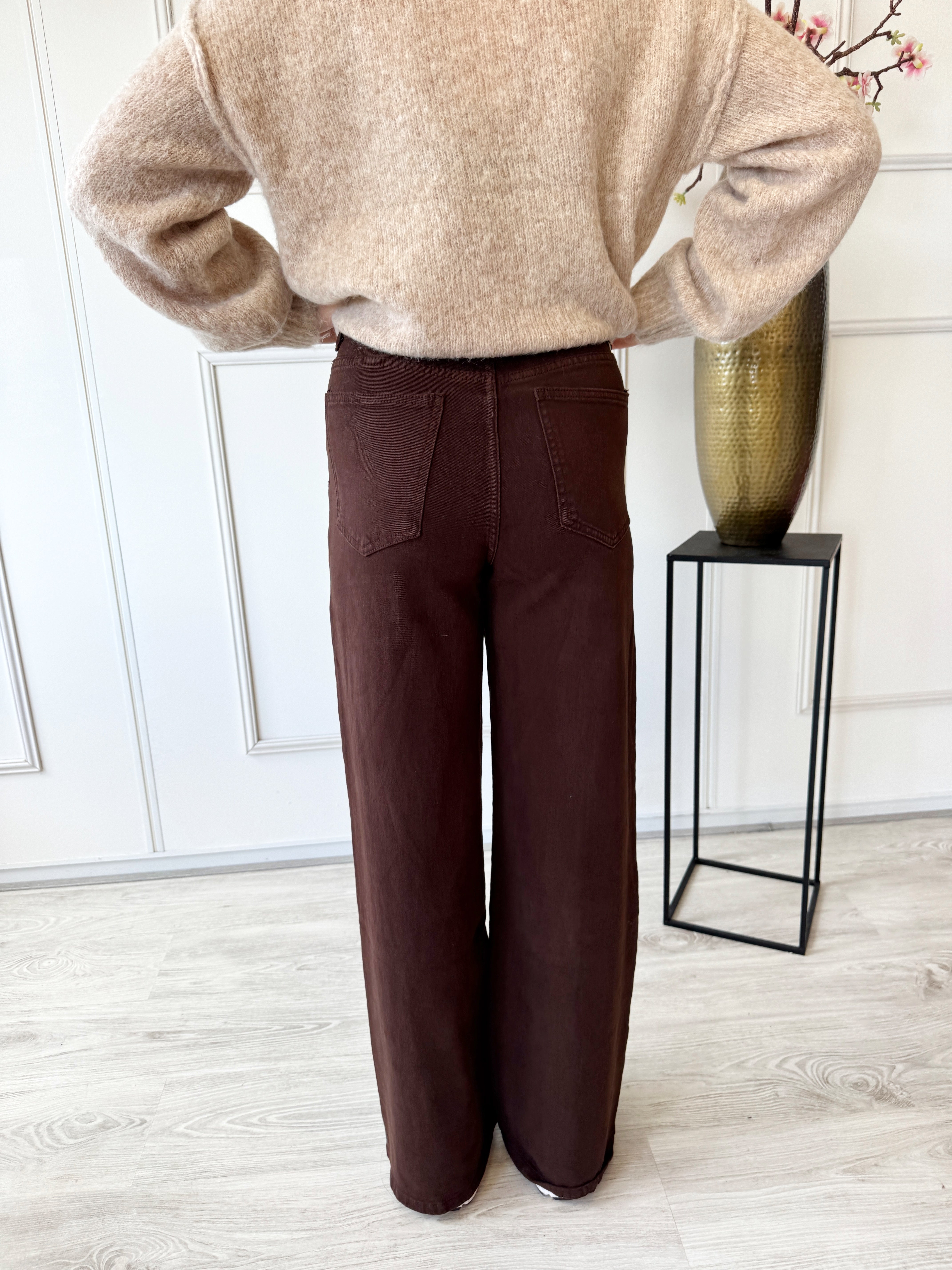 Wide Leg Denim Jeans | Bruin