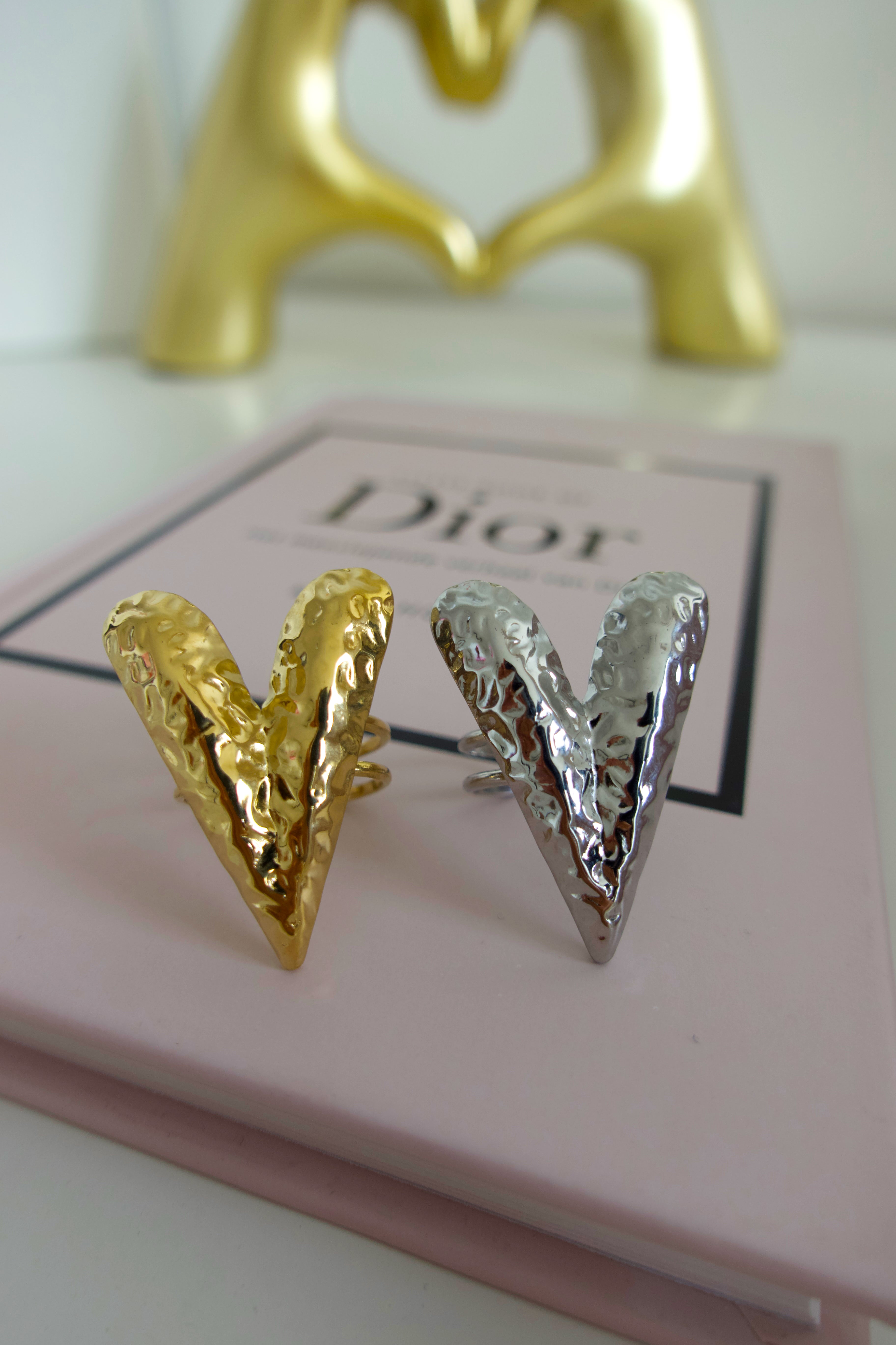 Structured Love Ring | Zilver