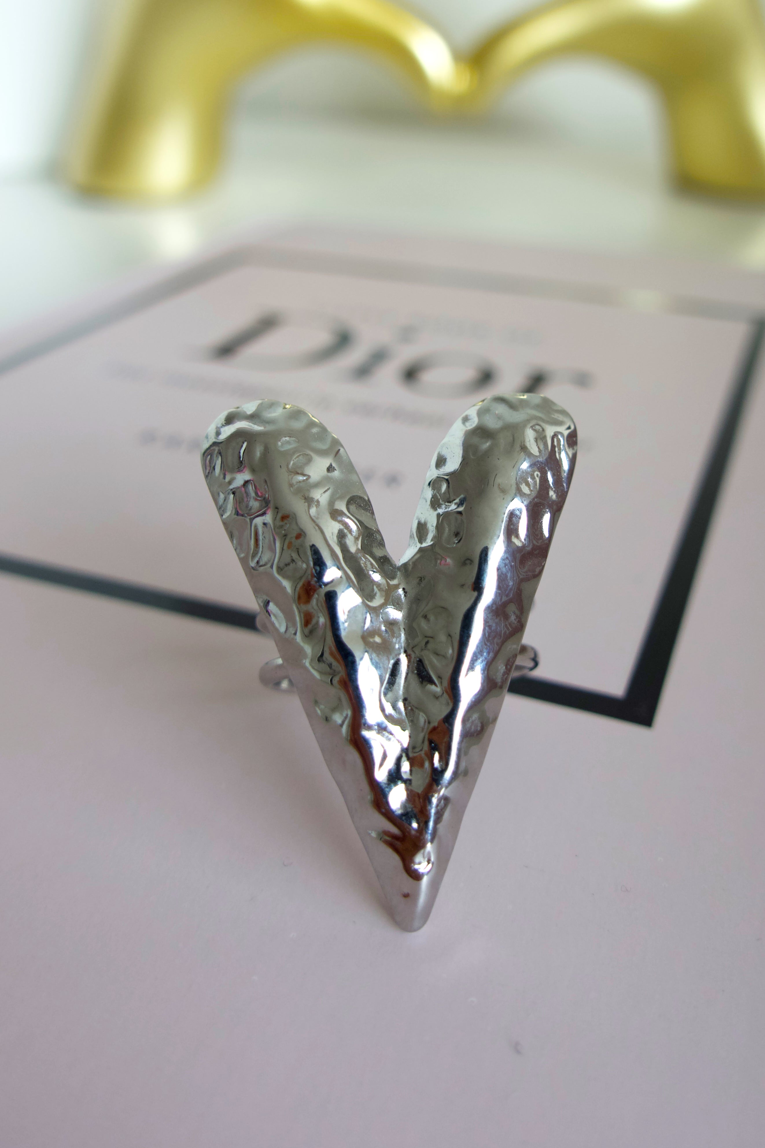 Structured Love Ring | Zilver
