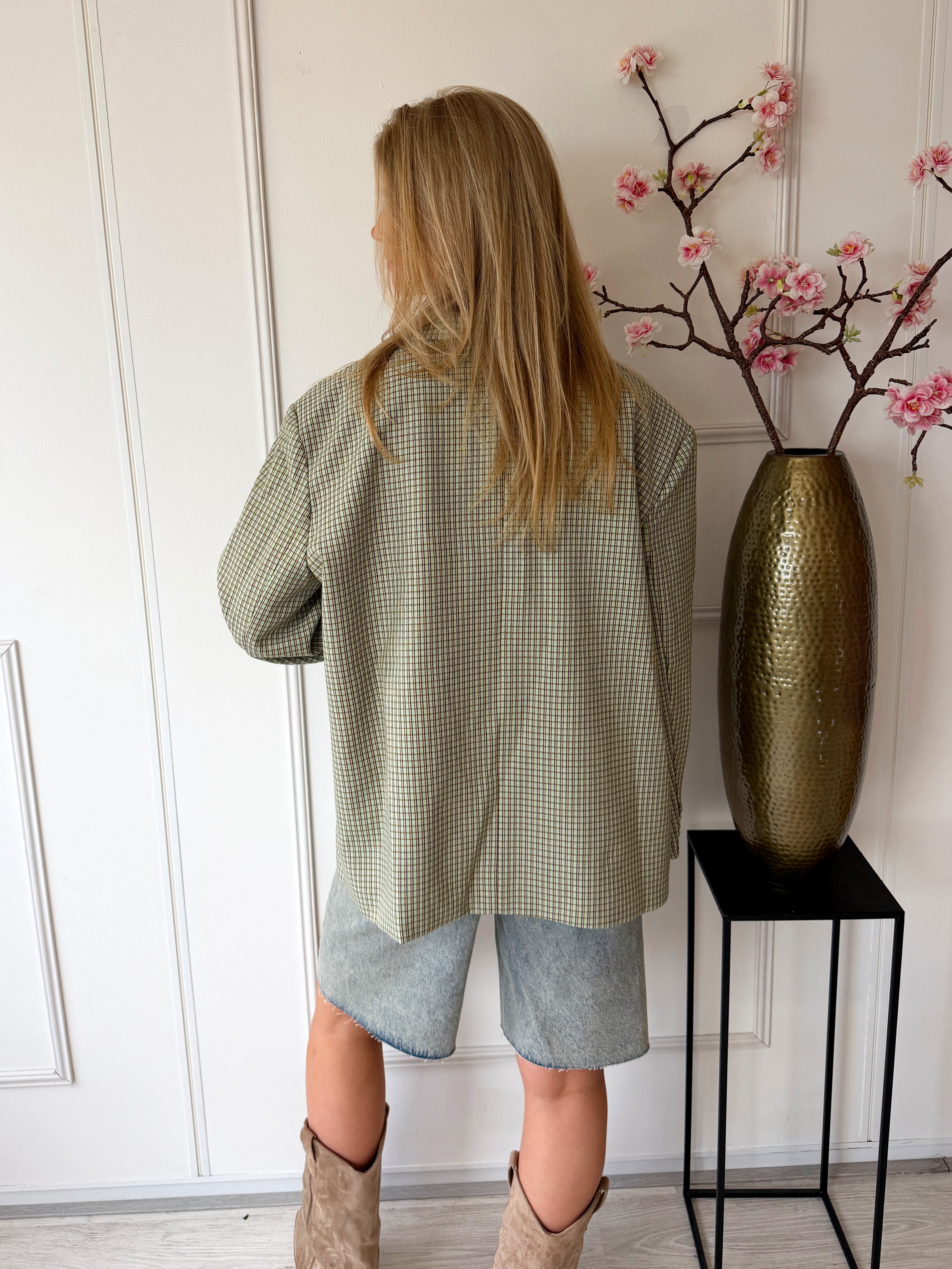 Jill Geruite Blazer | Jasmijn Groen
