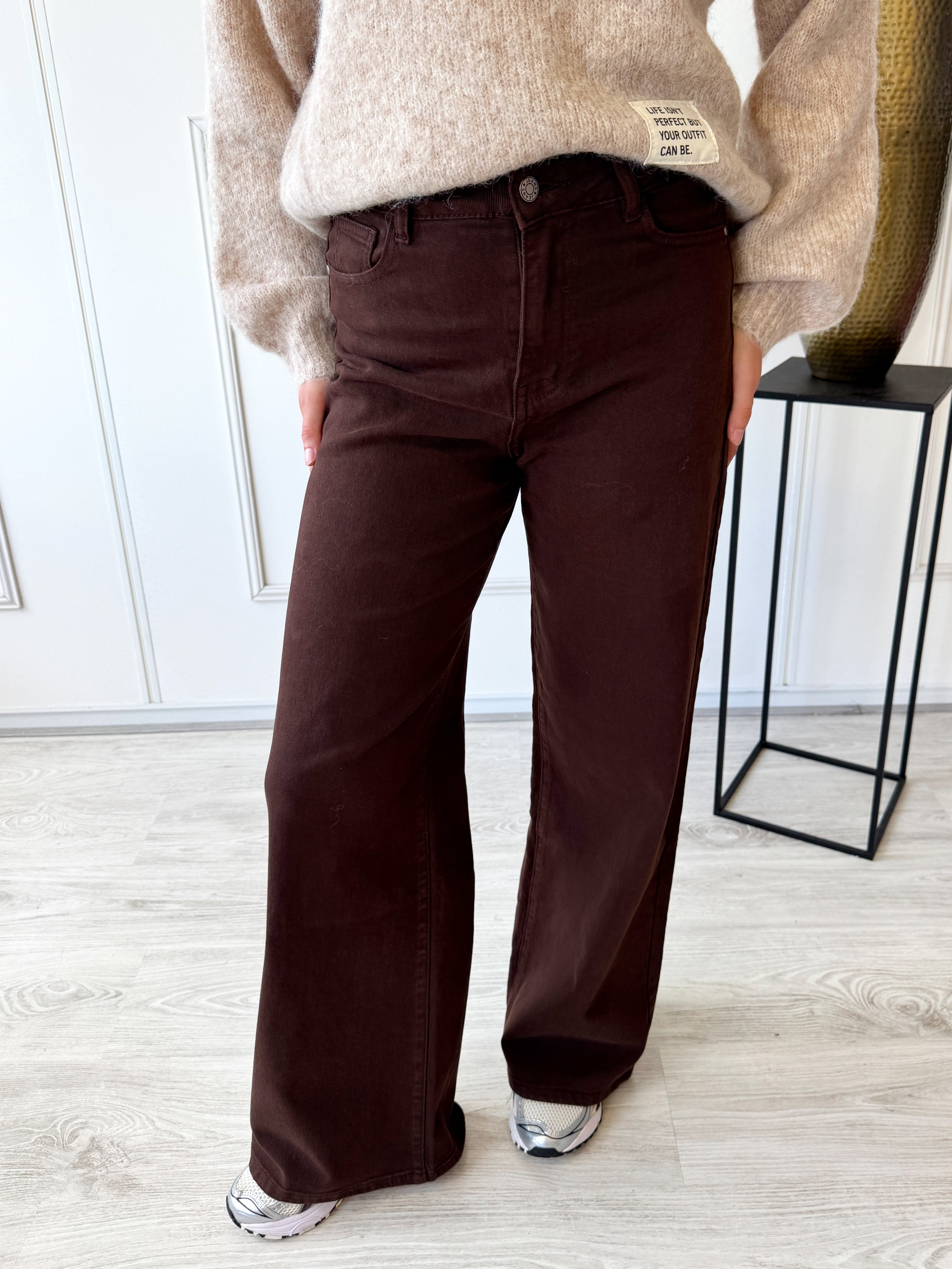 Wide Leg Denim Jeans | Bruin