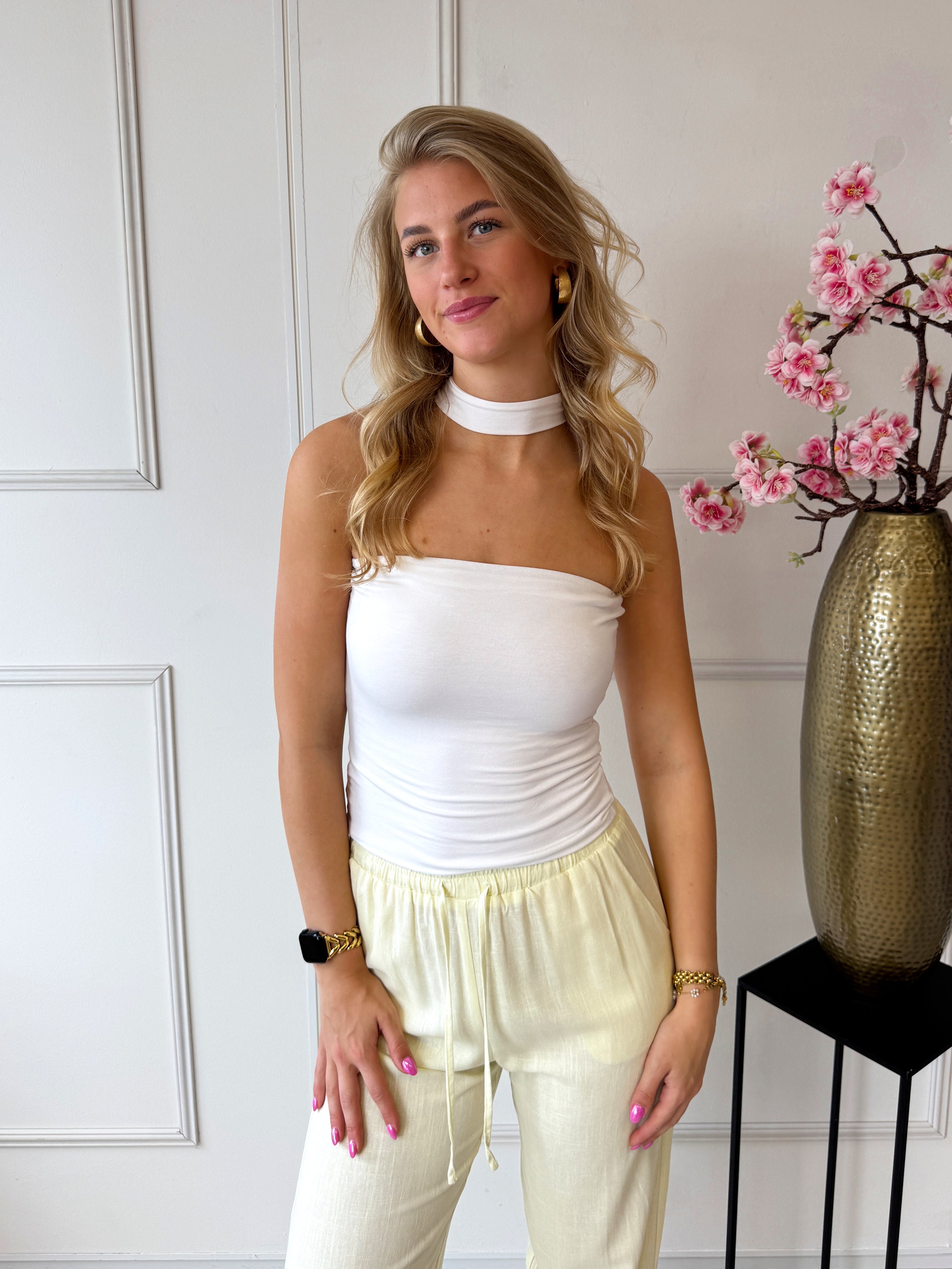 Choker Nova Top | Wit
