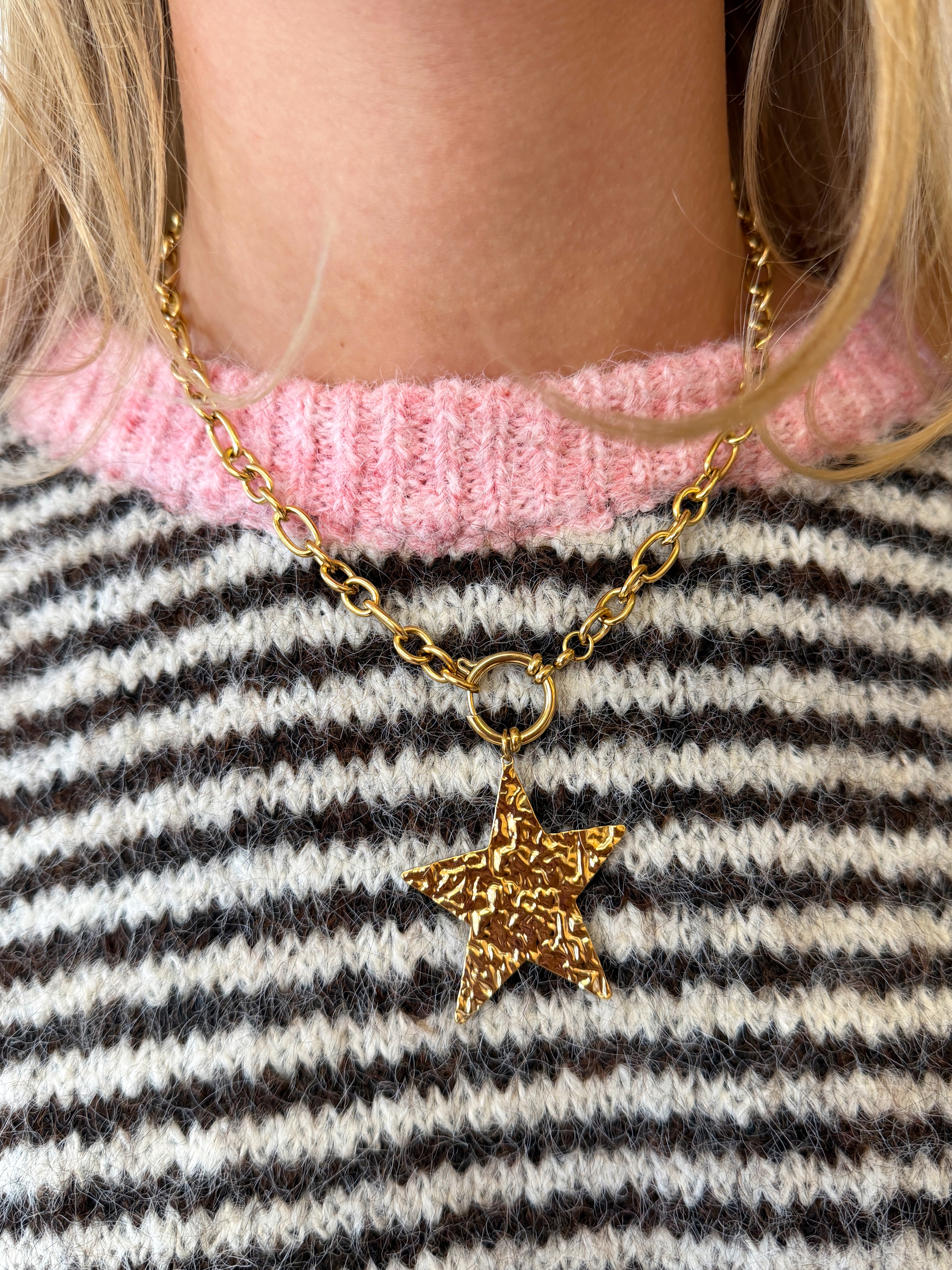 Party Ster Ketting | Goud
