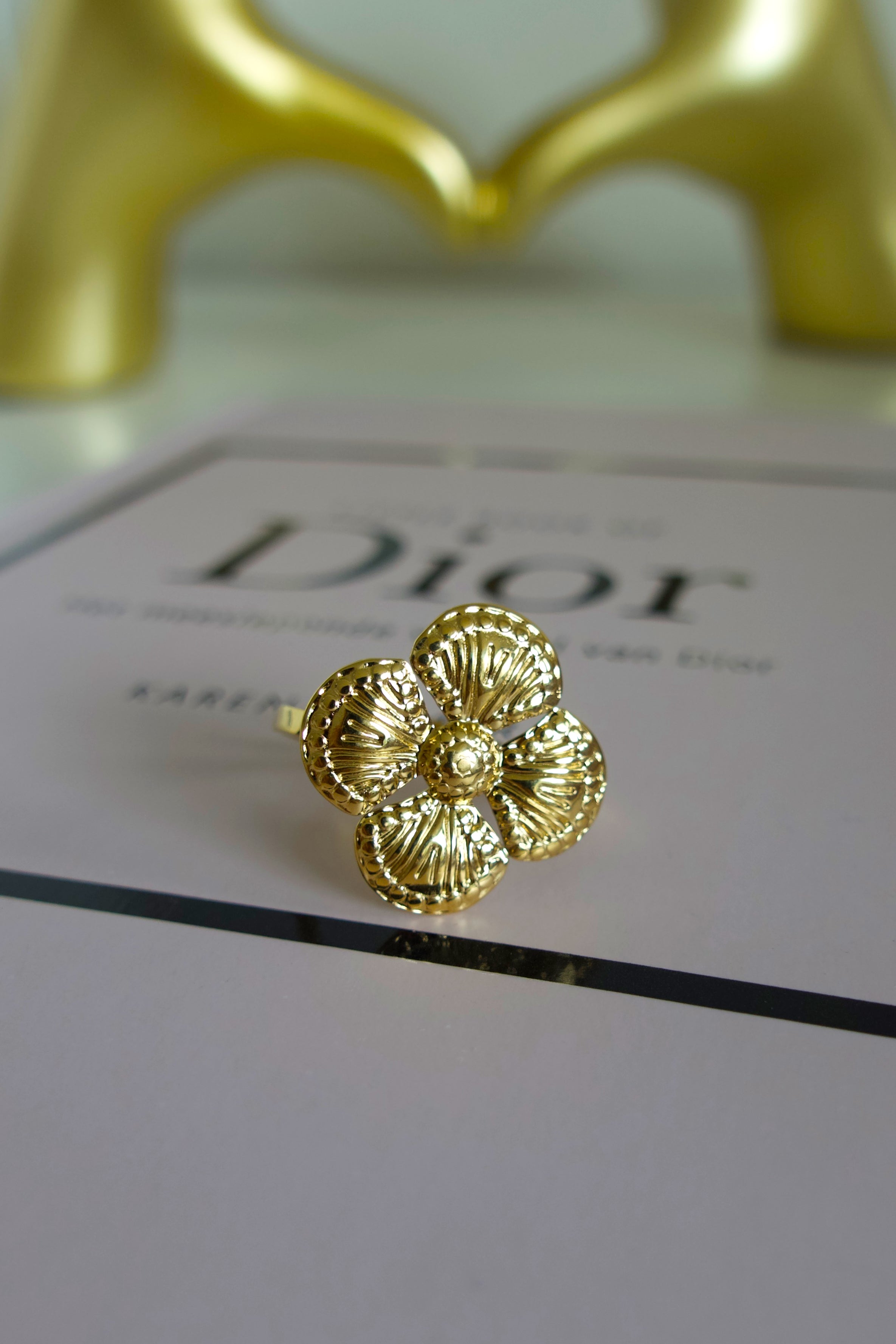 Luxe Klaver Ring | Goud