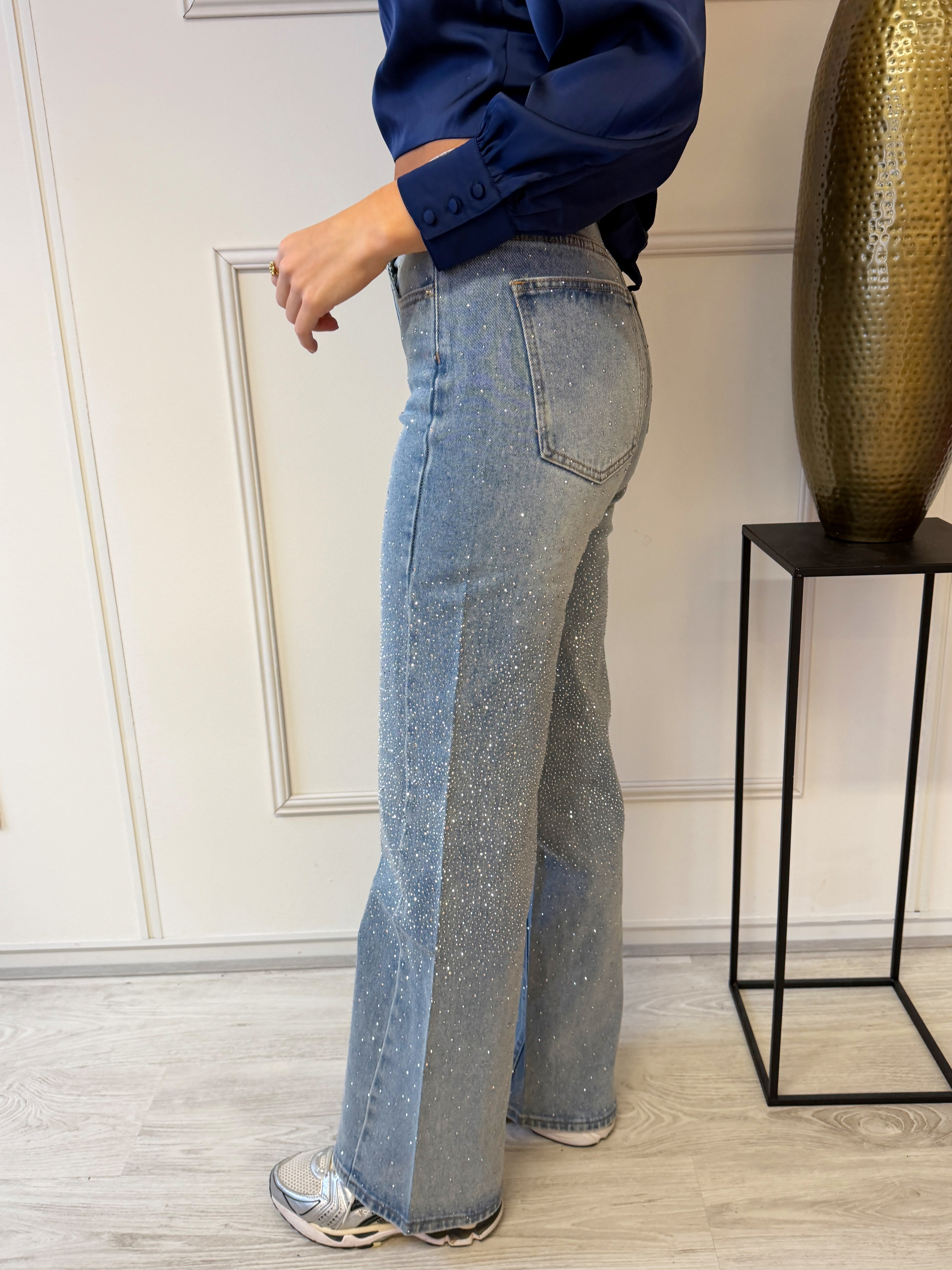 Limited Glitter Jeans | Blauw