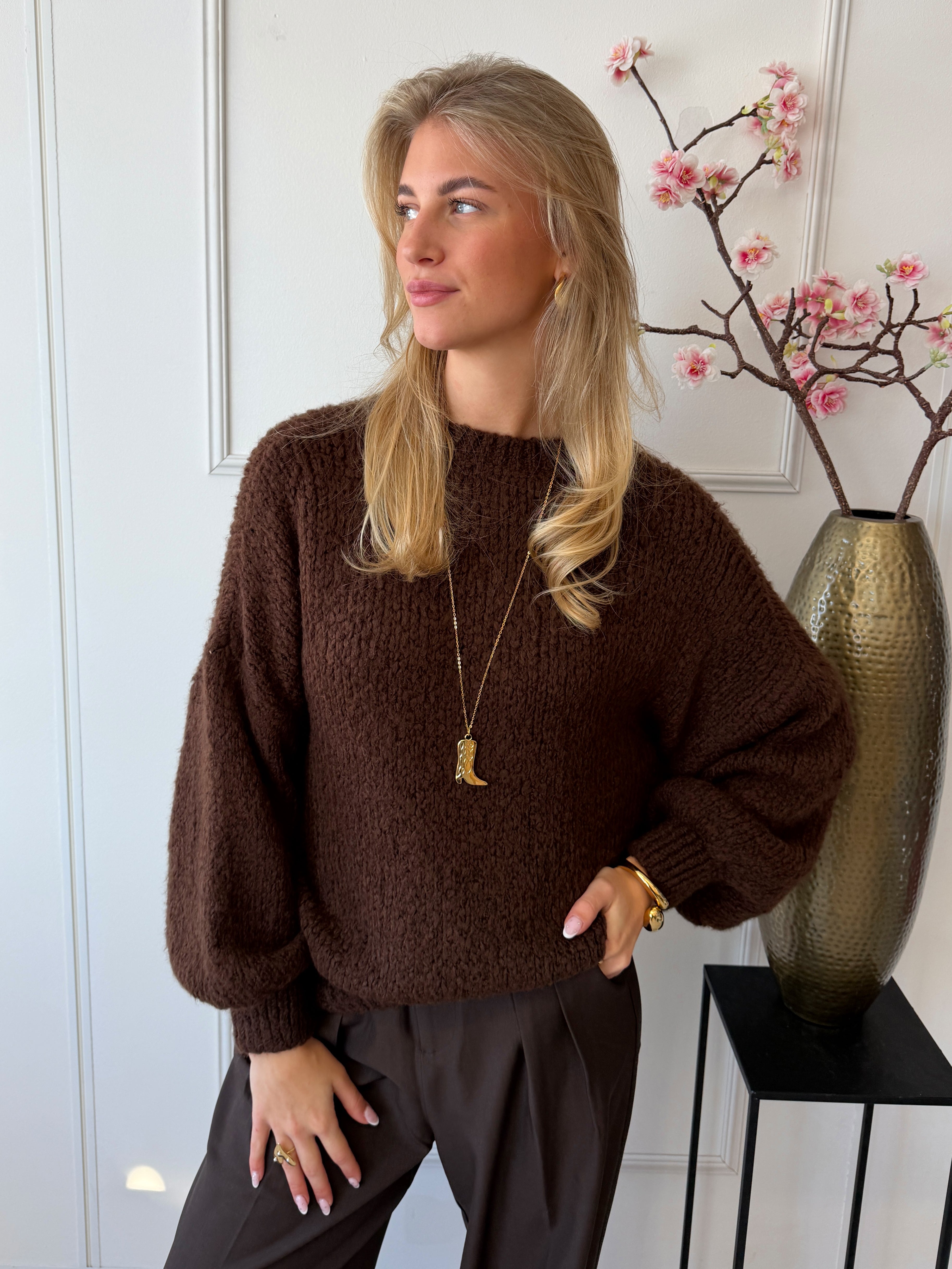 Lesley Sweater | Donkerbruin
