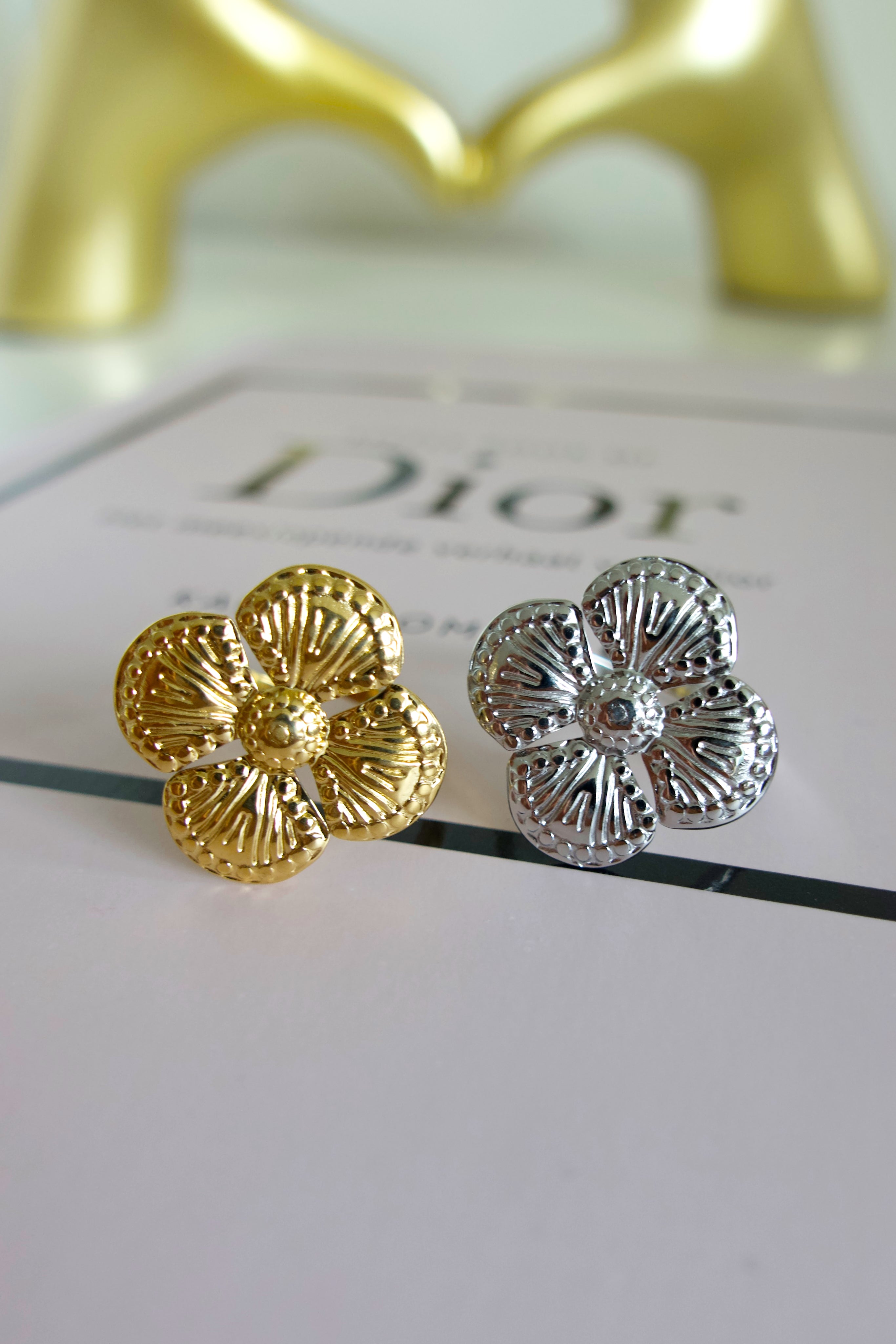 Luxe Klaver Ring | Goud