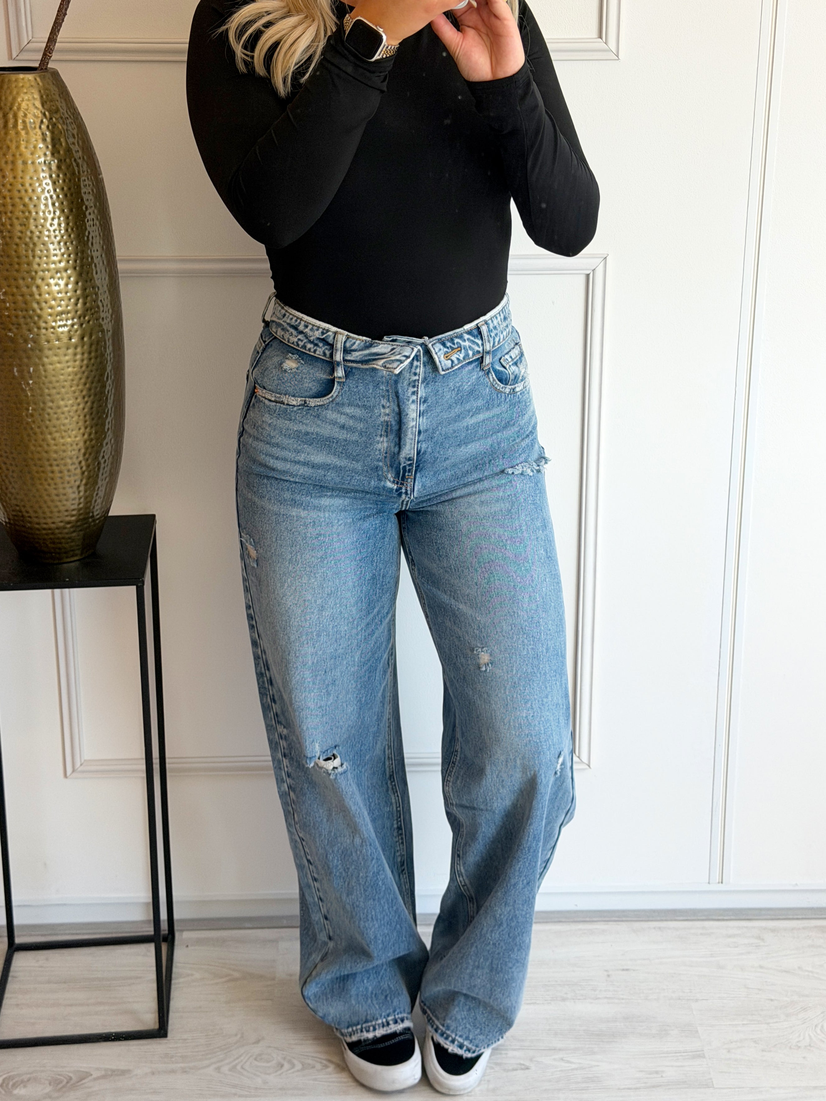 PRE ORDER 29-05 | The Perfect Omslag Jeans | Blauw