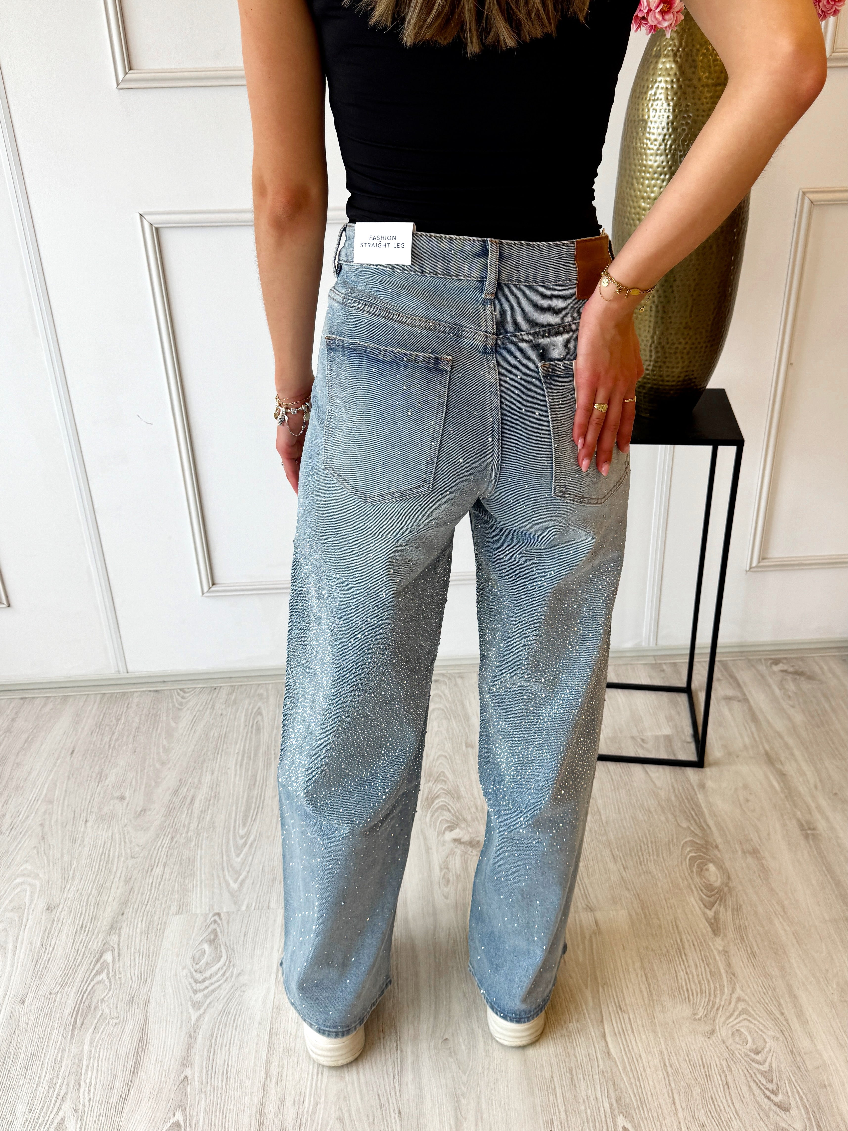 Limited Glitter Jeans | Blauw