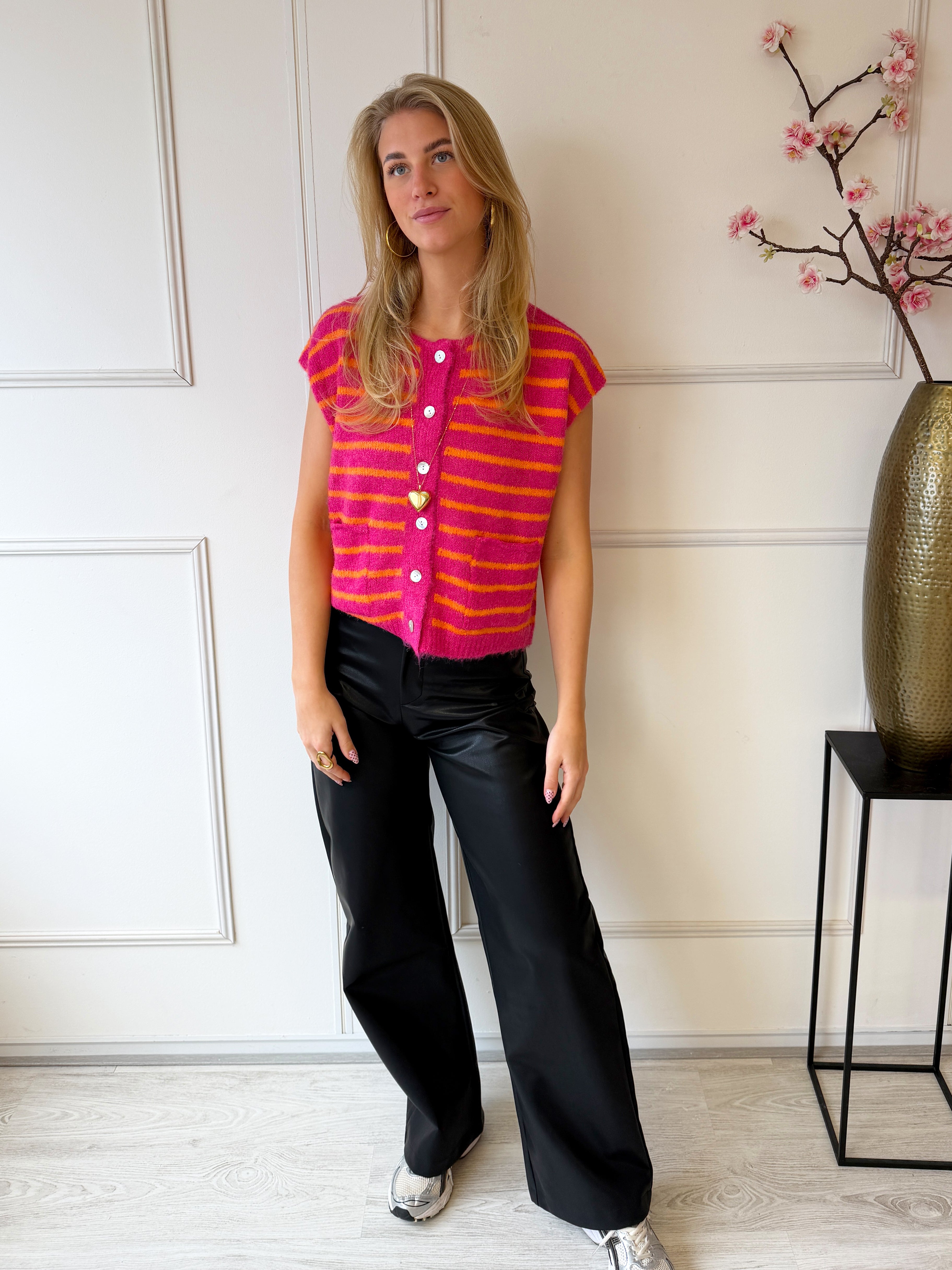 Coated Broek | Zwart