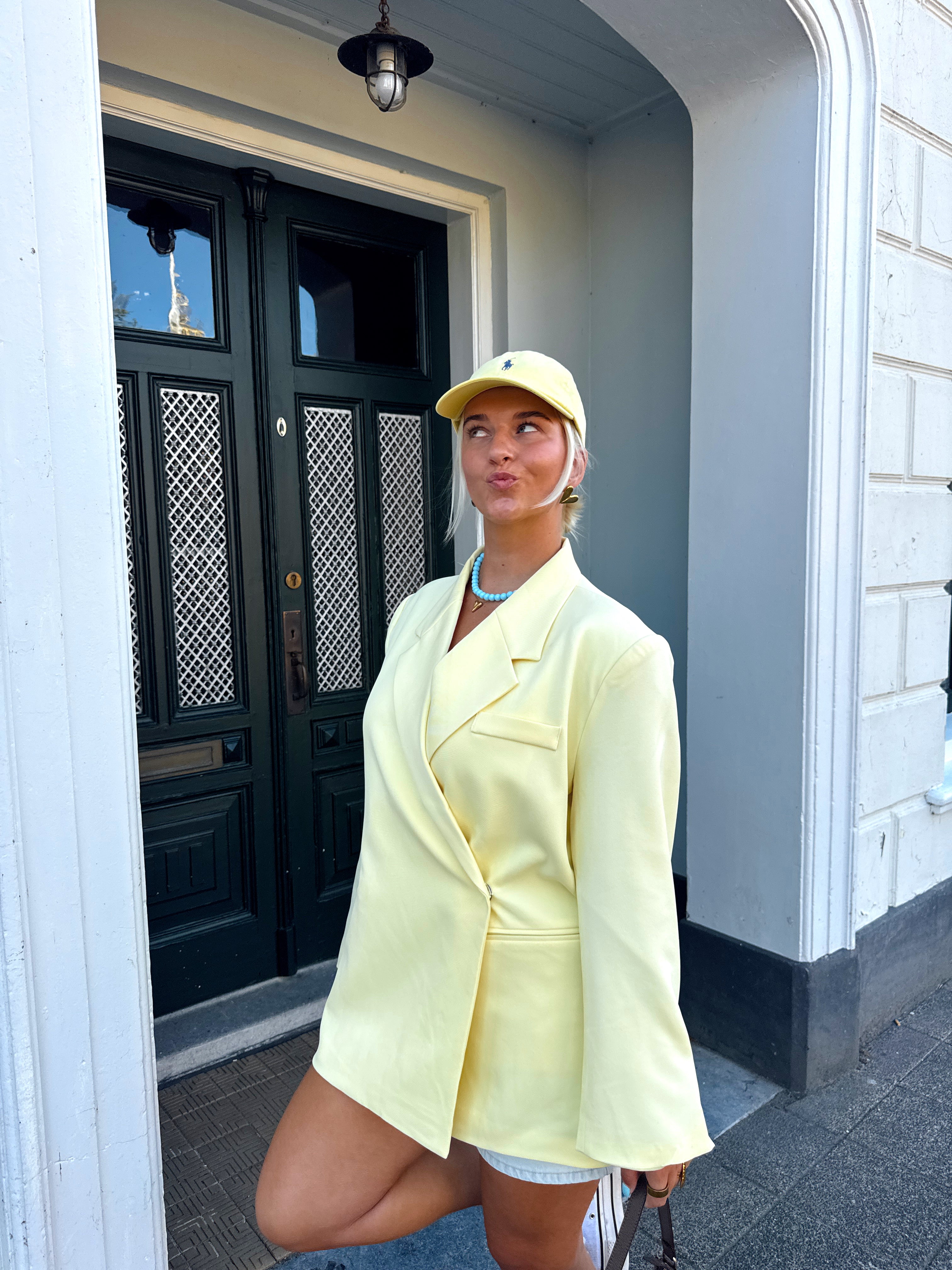 Boxy Oversized Blazer | Geel