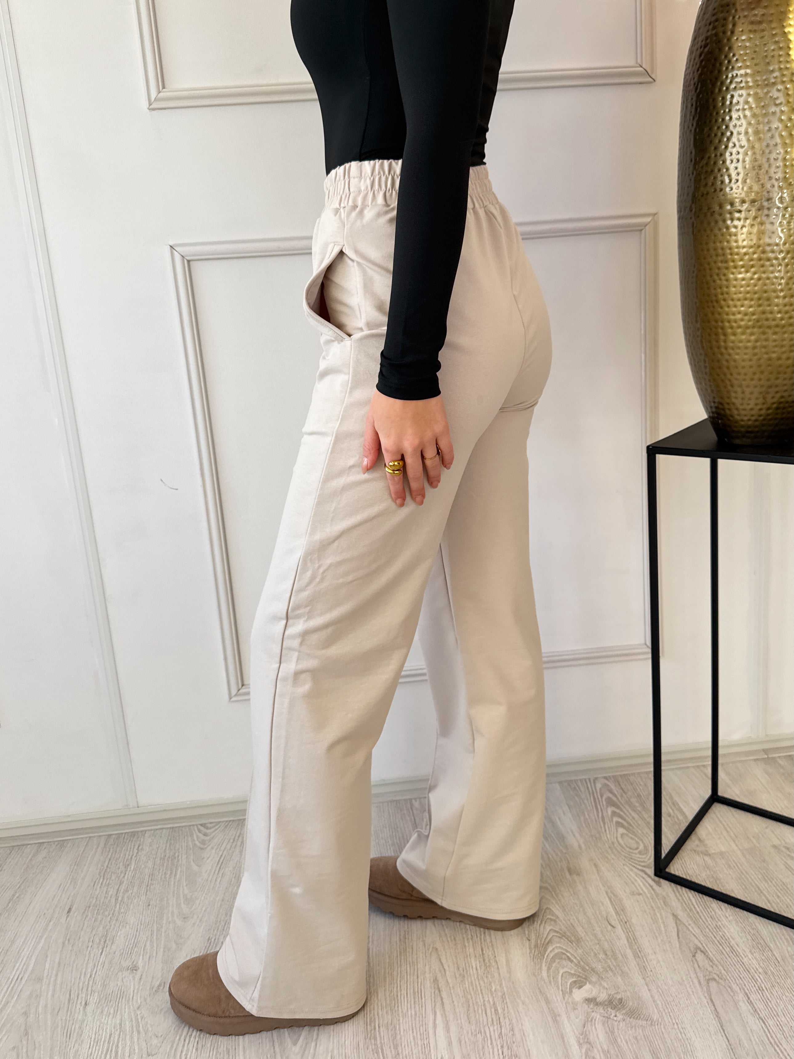 Basic Stretchy Pants | Ecru