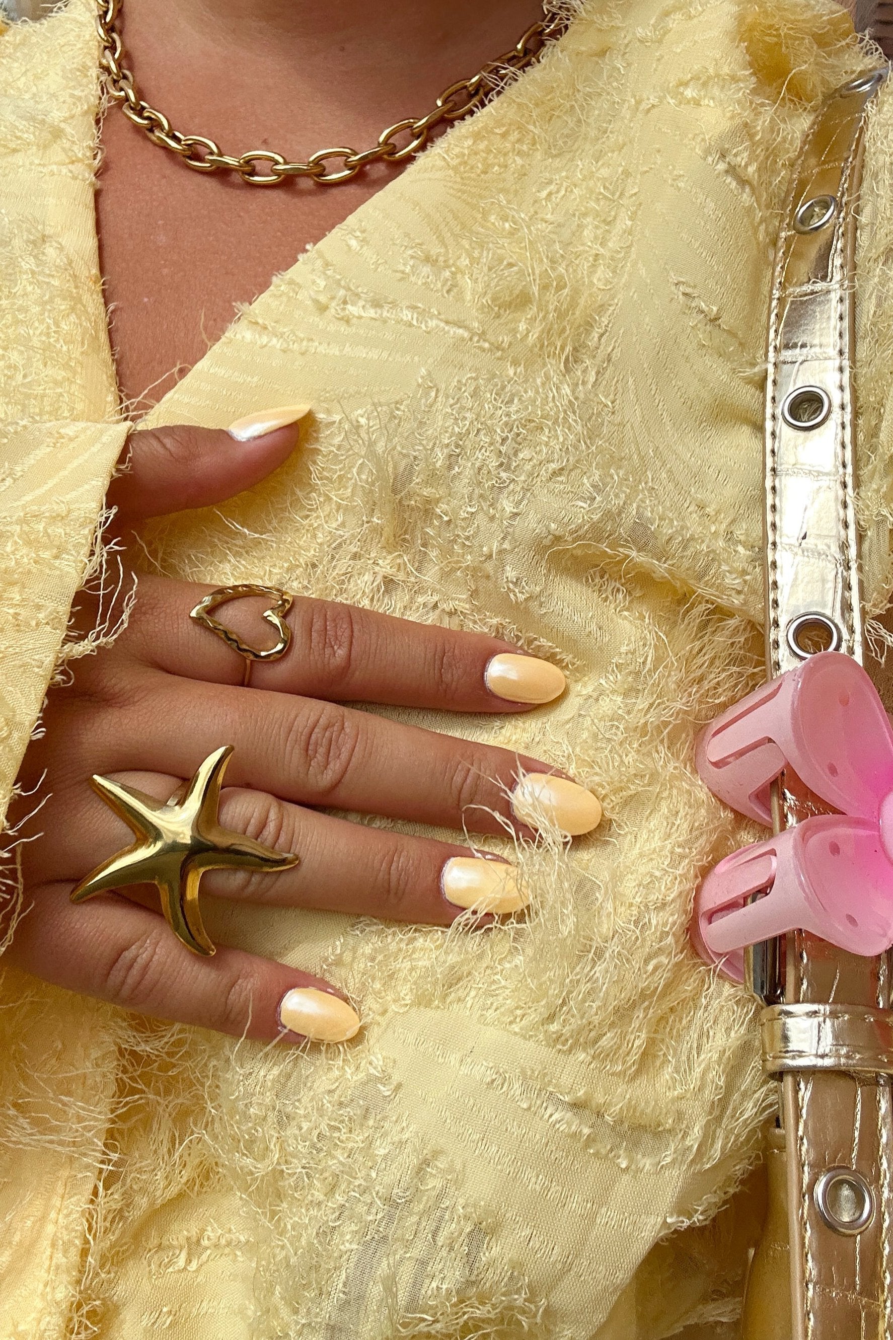 Verstelbare Starfish Ring | Goud