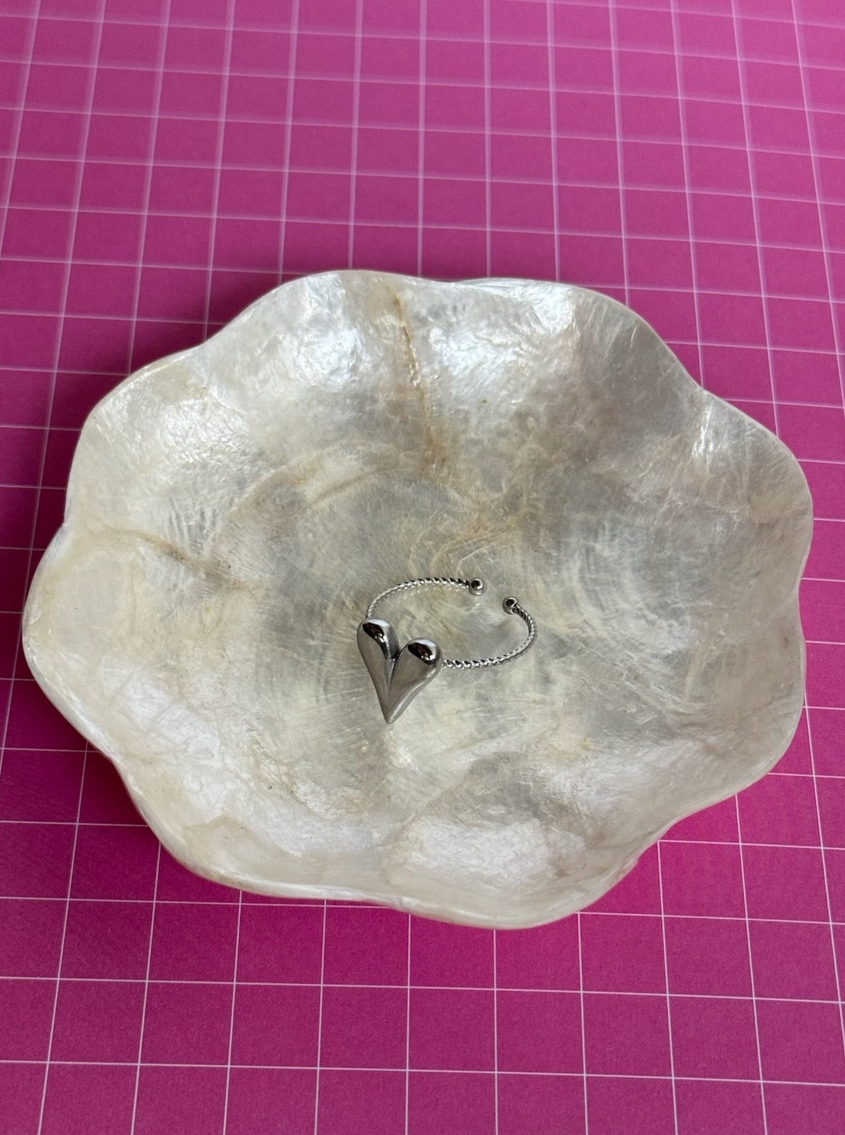Hartjes Love Ring Verstelbaar | Zilver