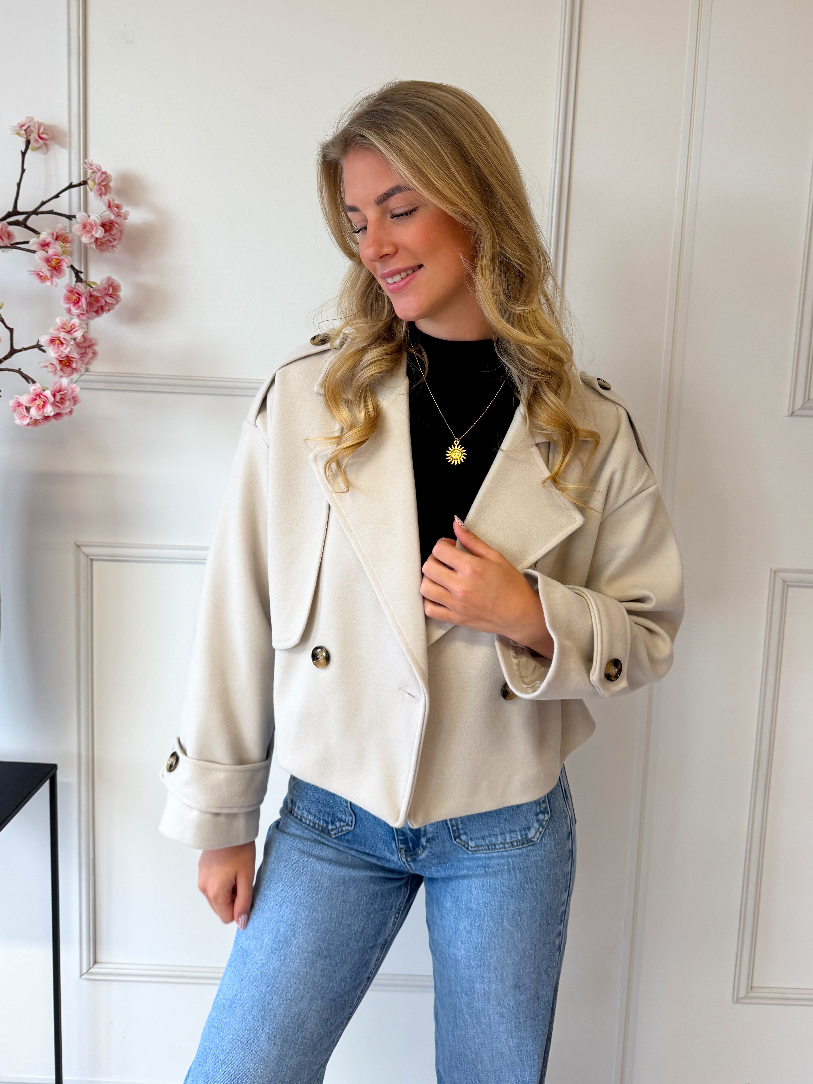 Trench Jasje Kort | Ecru