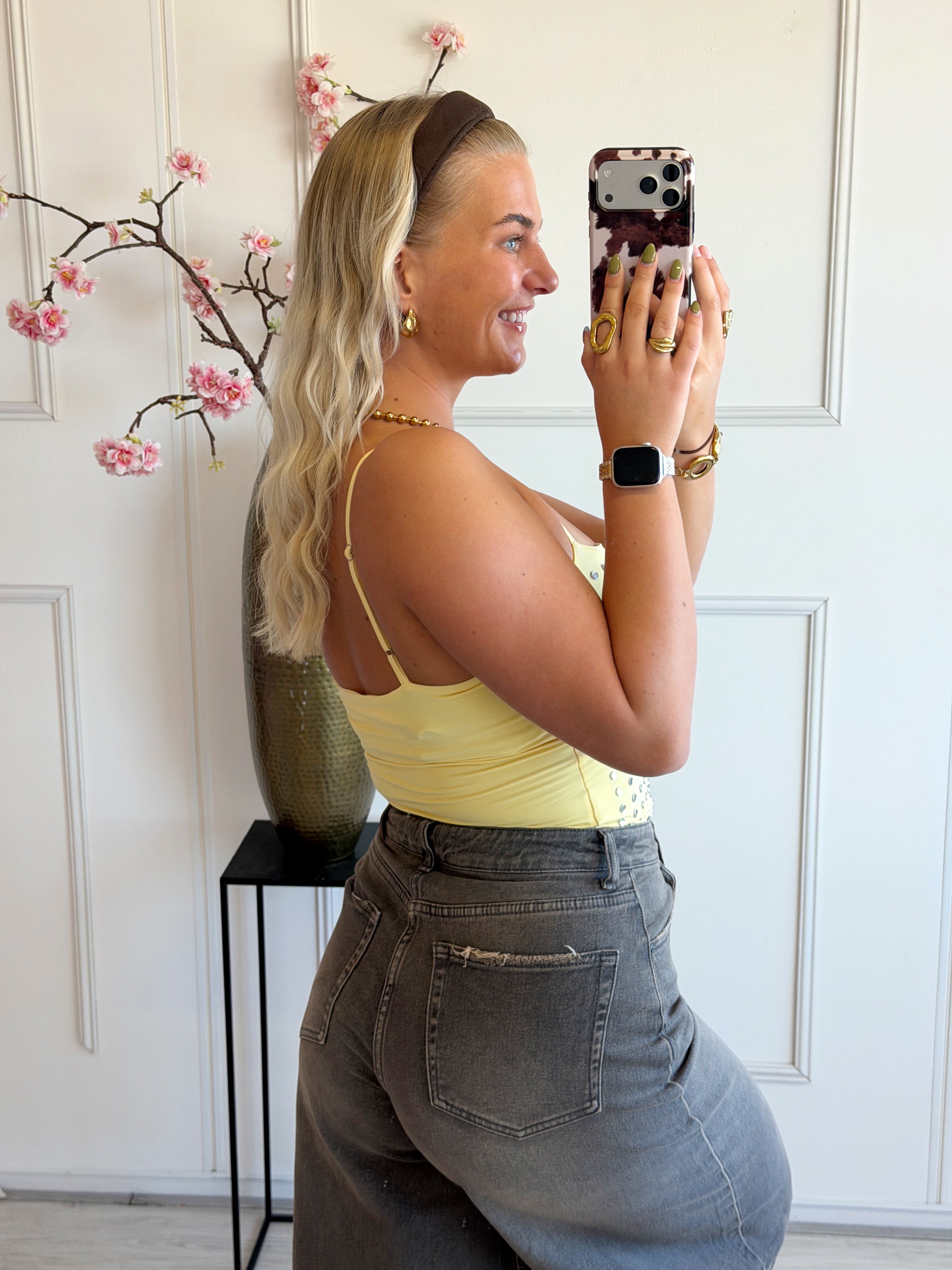 Studs Hemd Body | Geel