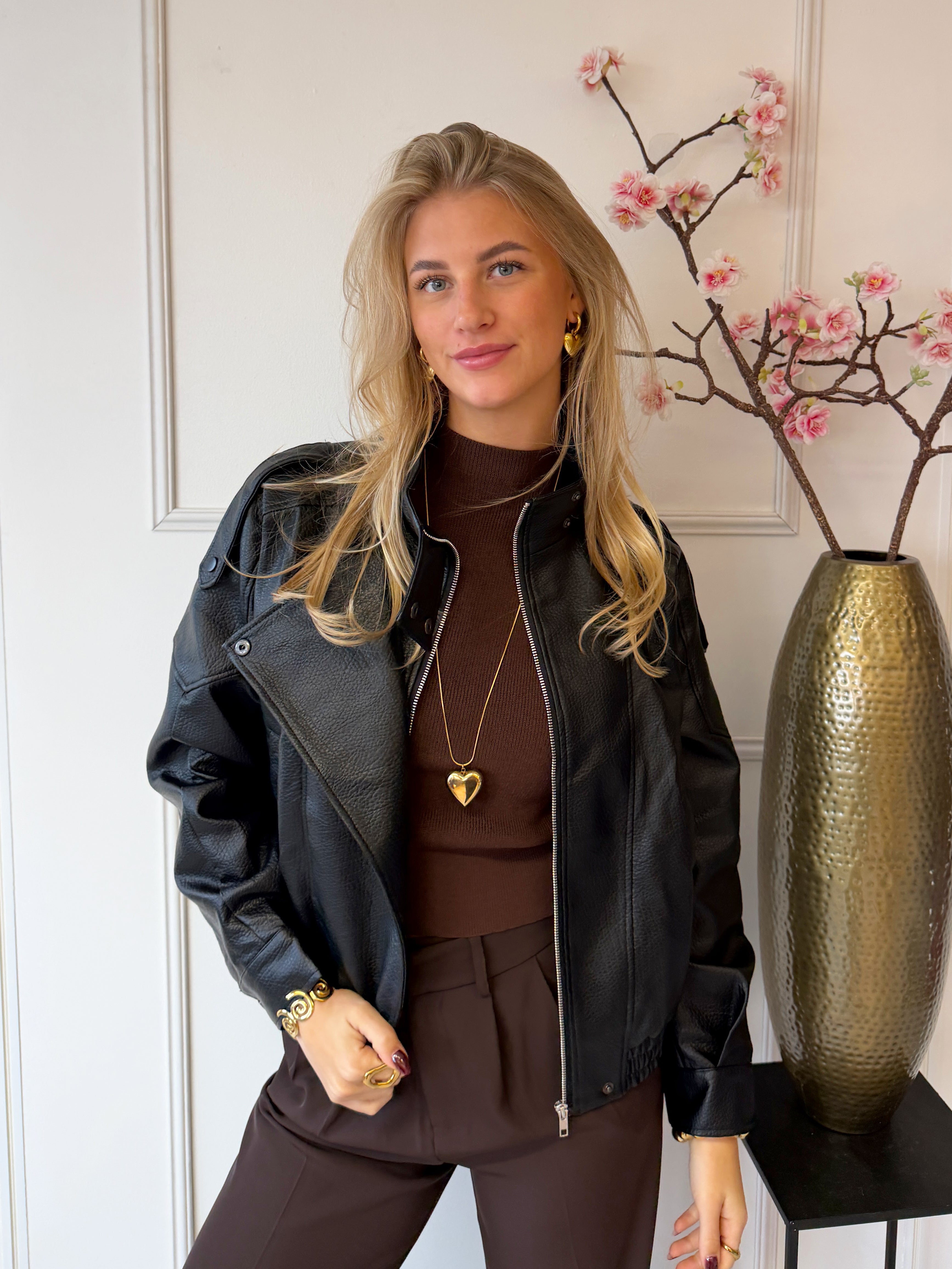 Inspired Leather Jas | Zwart