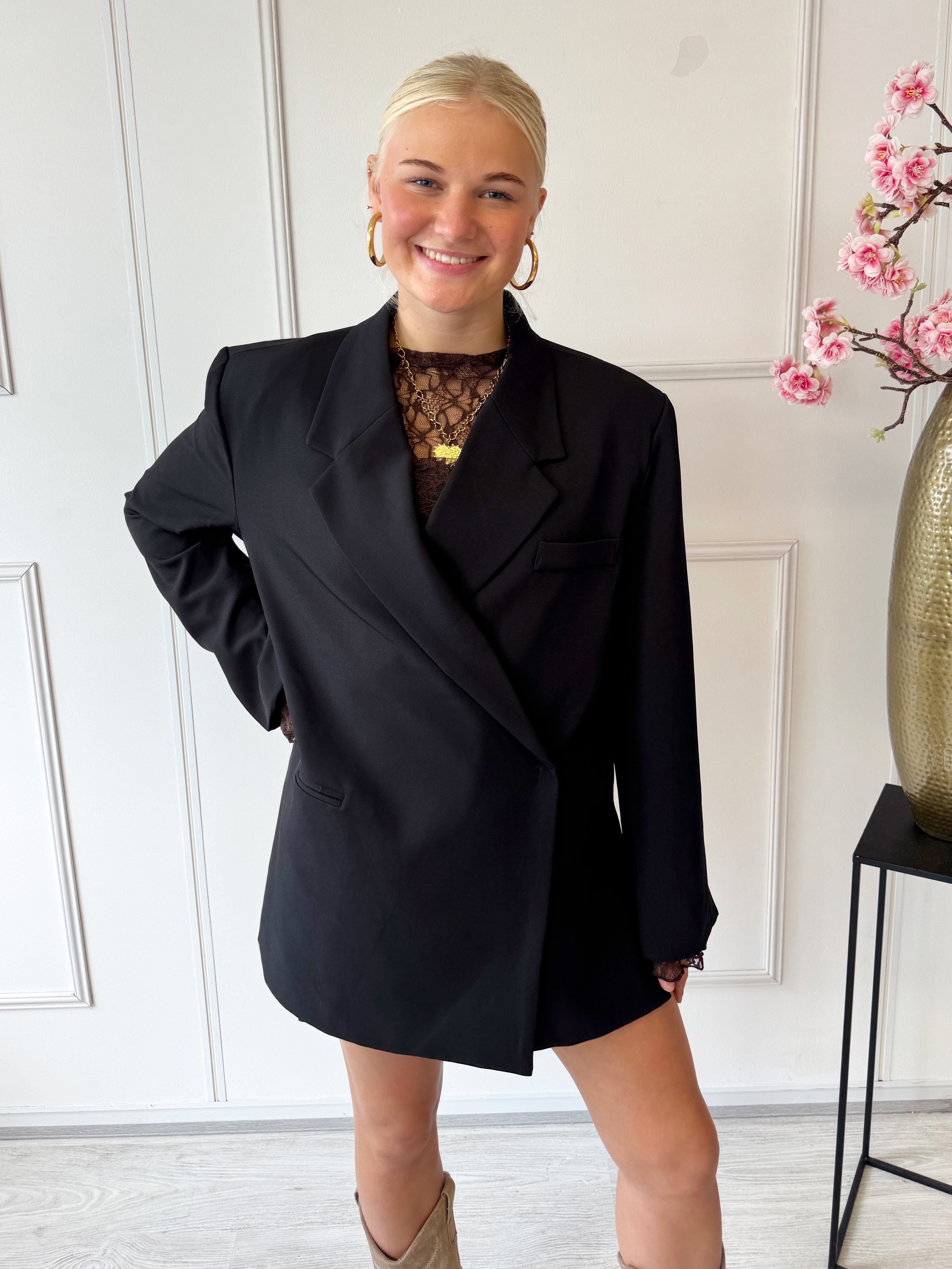 Boxy Oversized Blazer | Zwart