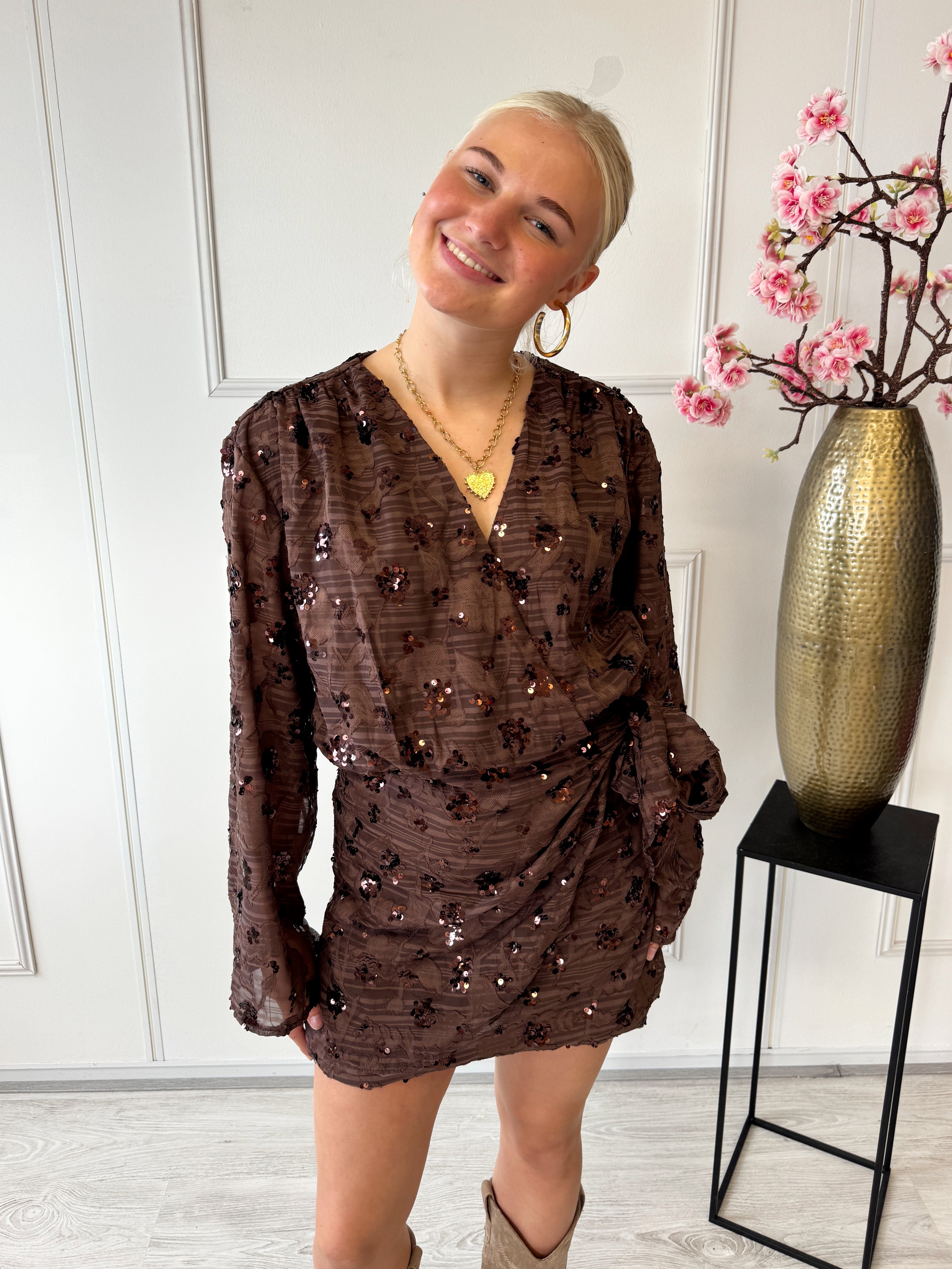 Autumn Glam Jurkje | Bruin