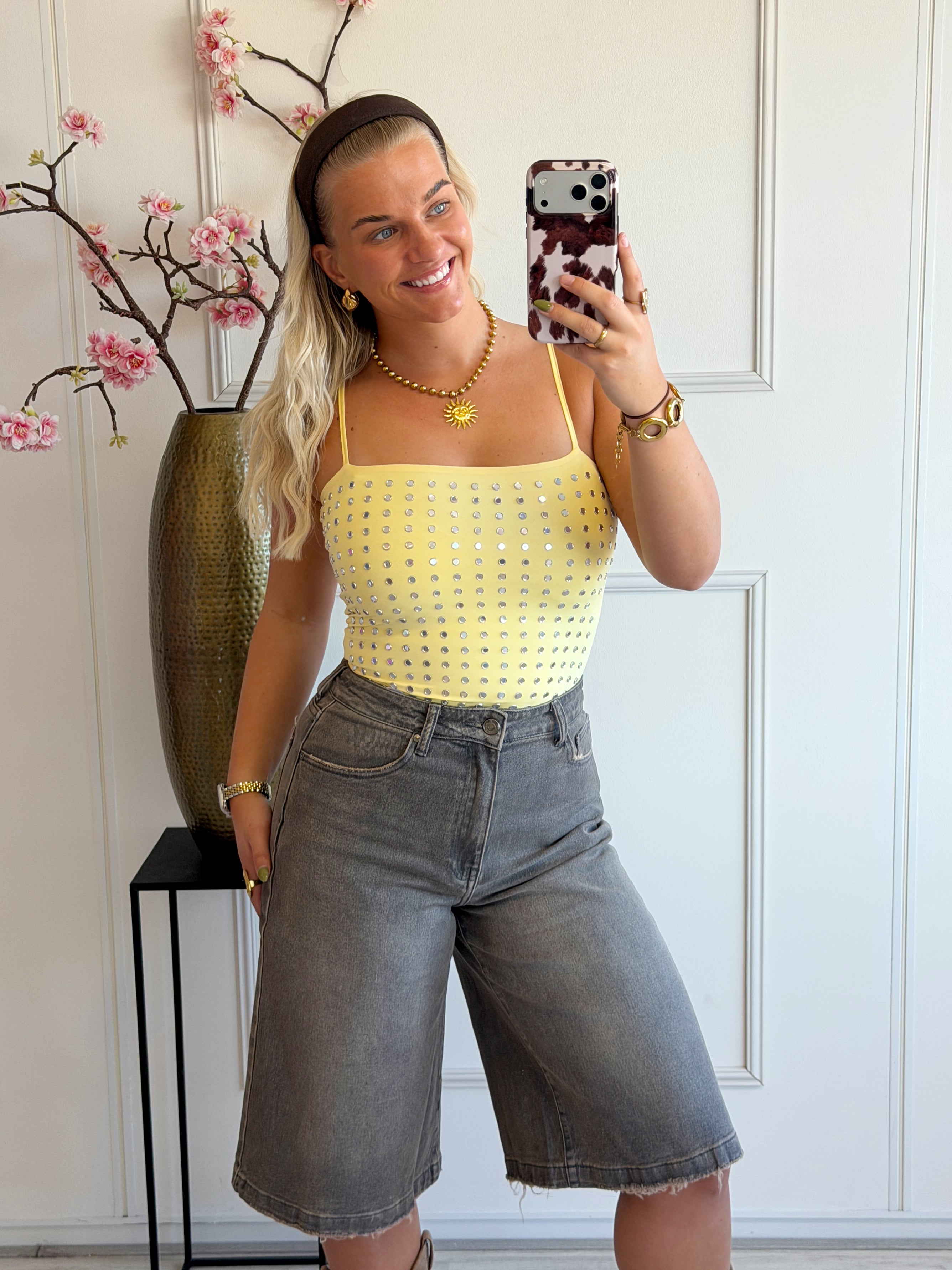 Studs Hemd Body | Geel