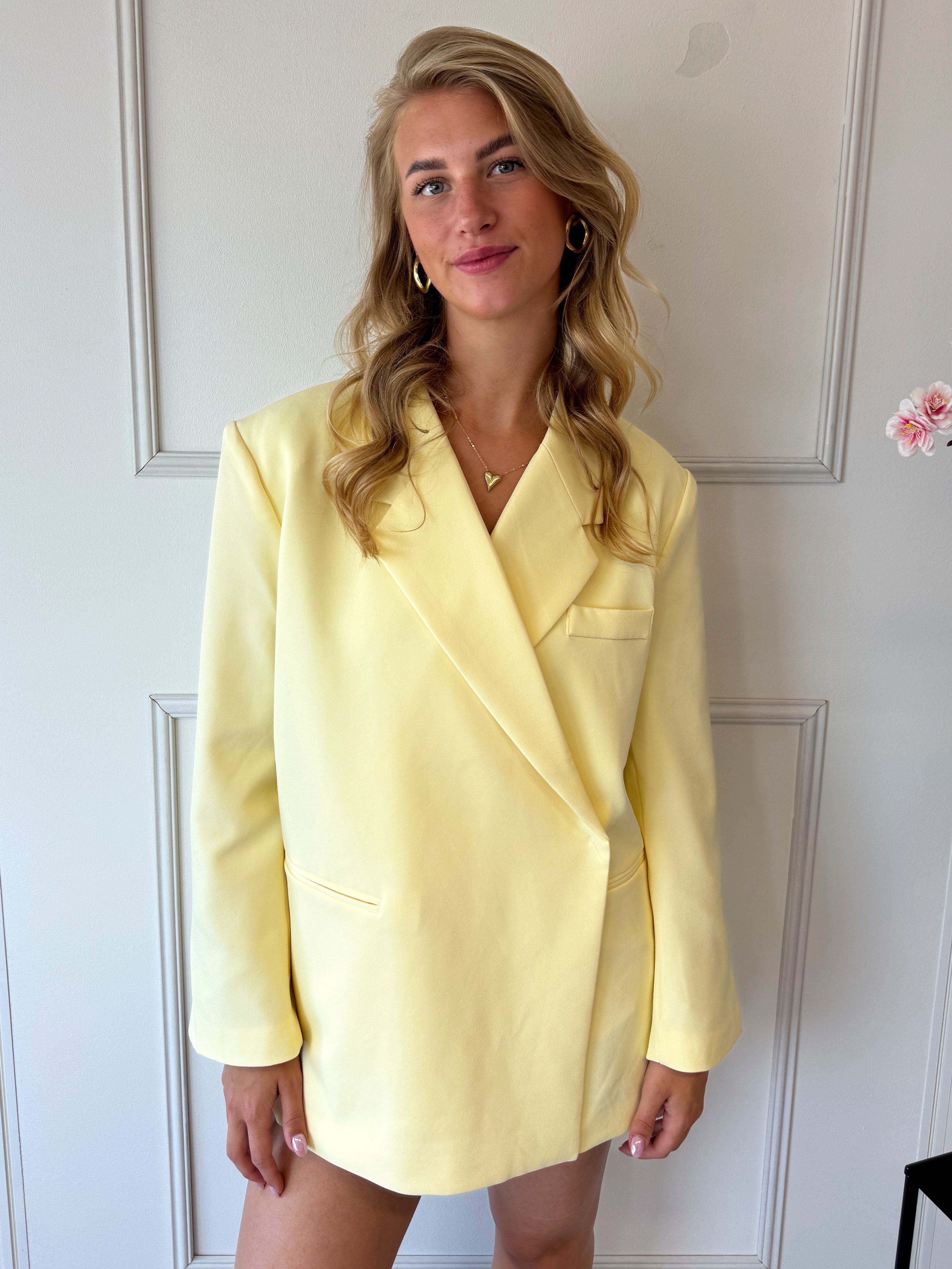 Boxy Oversized Blazer | Geel