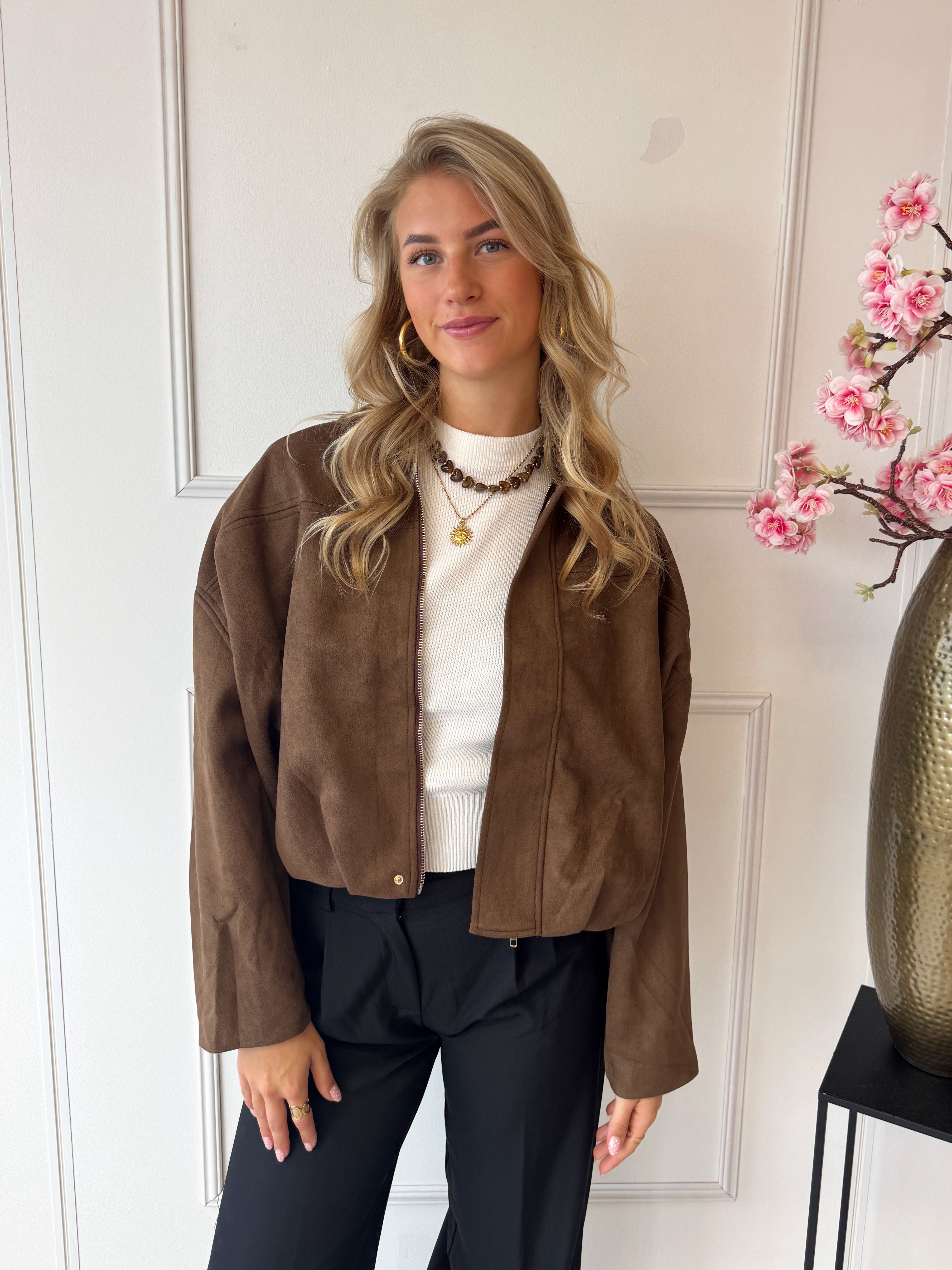 Suede Daimy Jas | Bruin