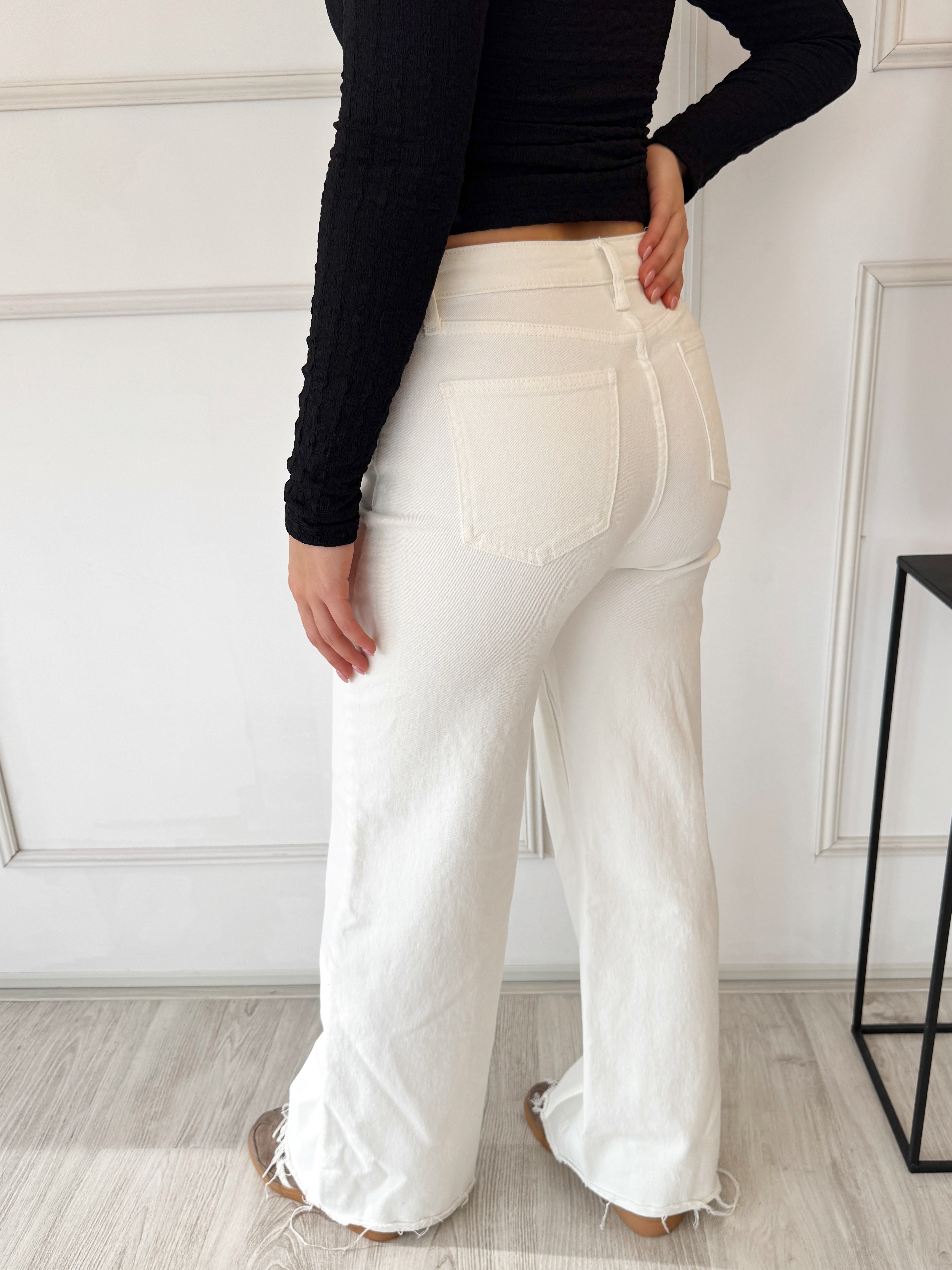Wide Leg Stretchy Jeans | Wit
