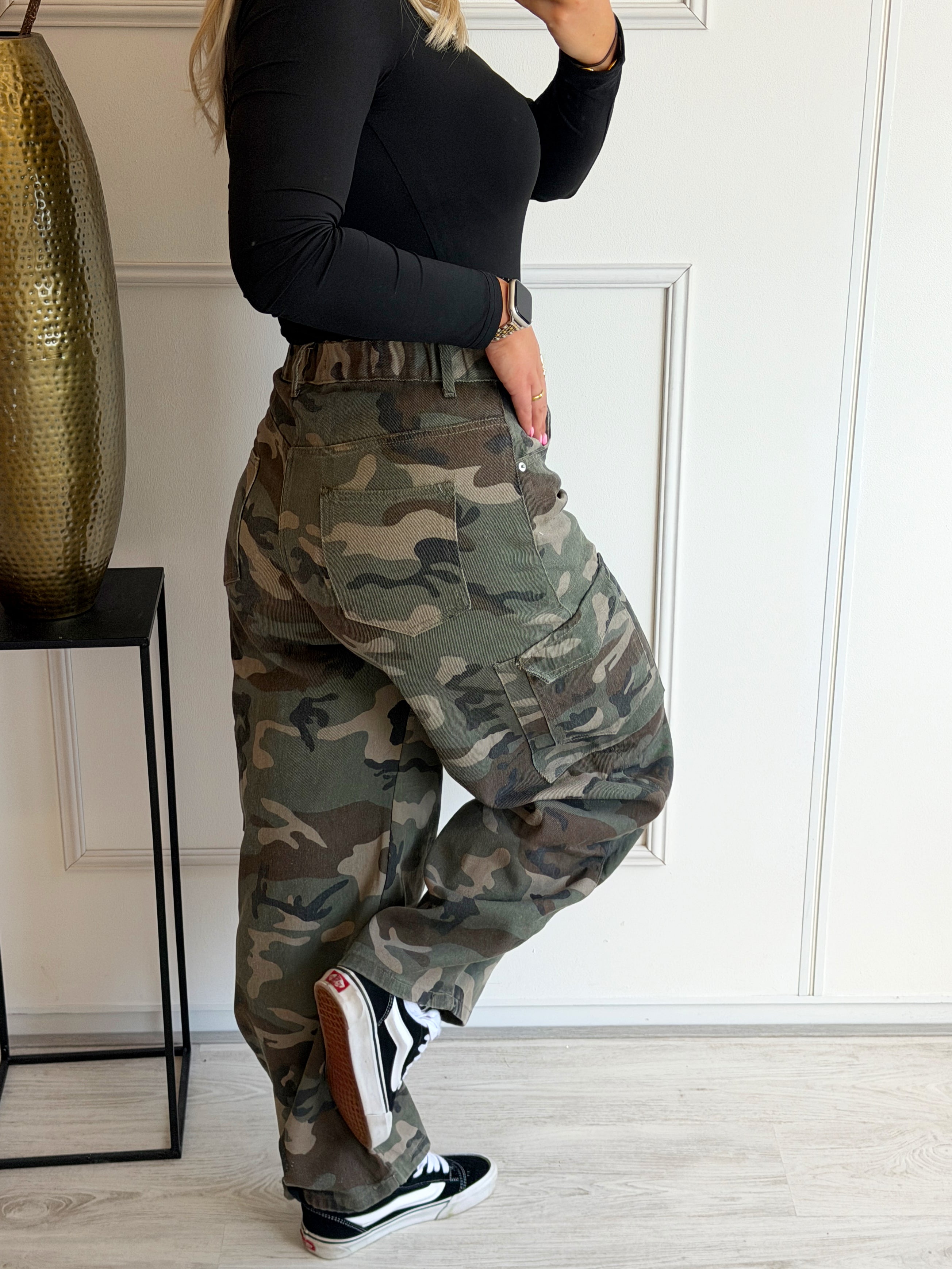 Camo Cargo Jeans | Kaki