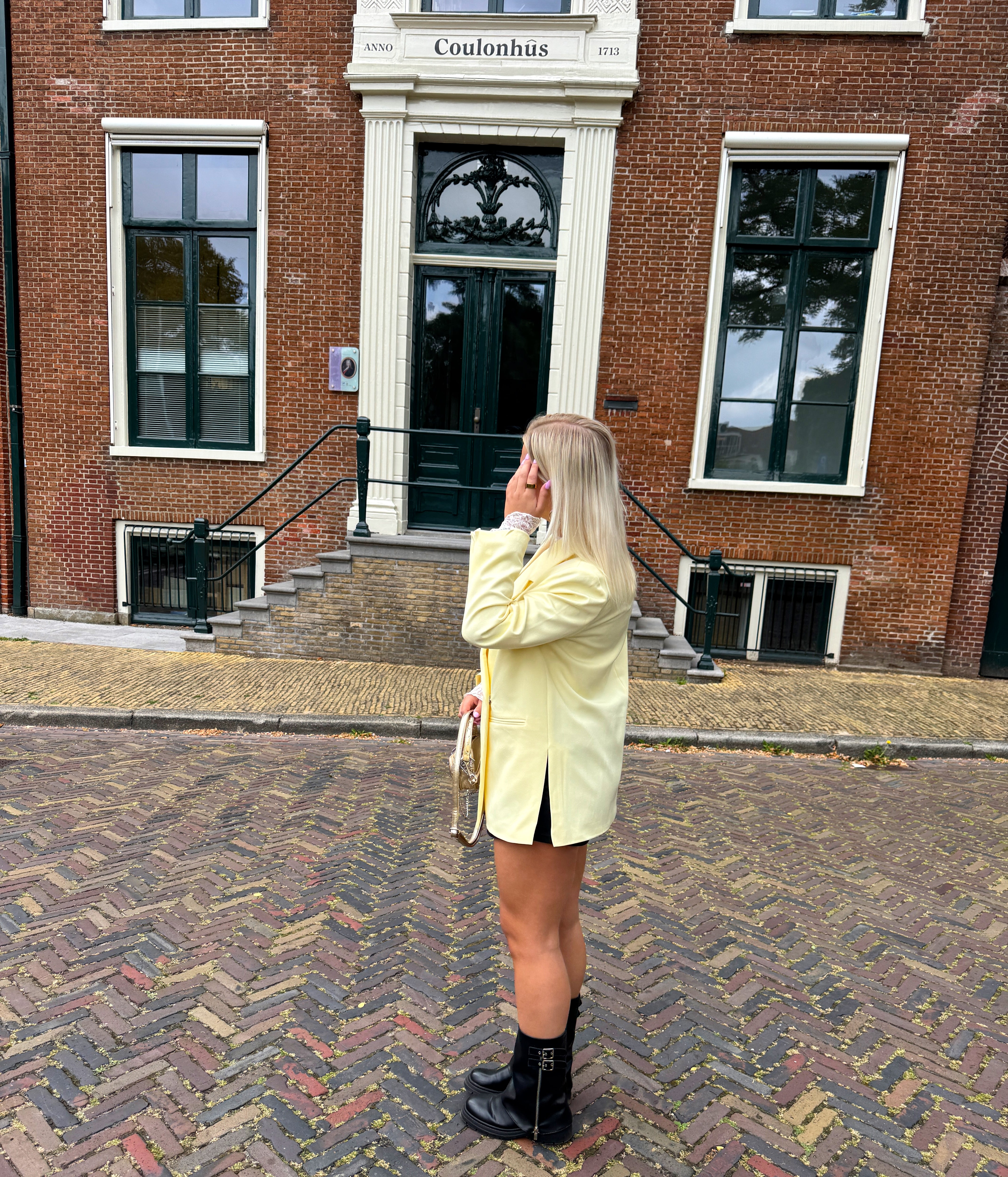 Boxy Oversized Blazer | Geel