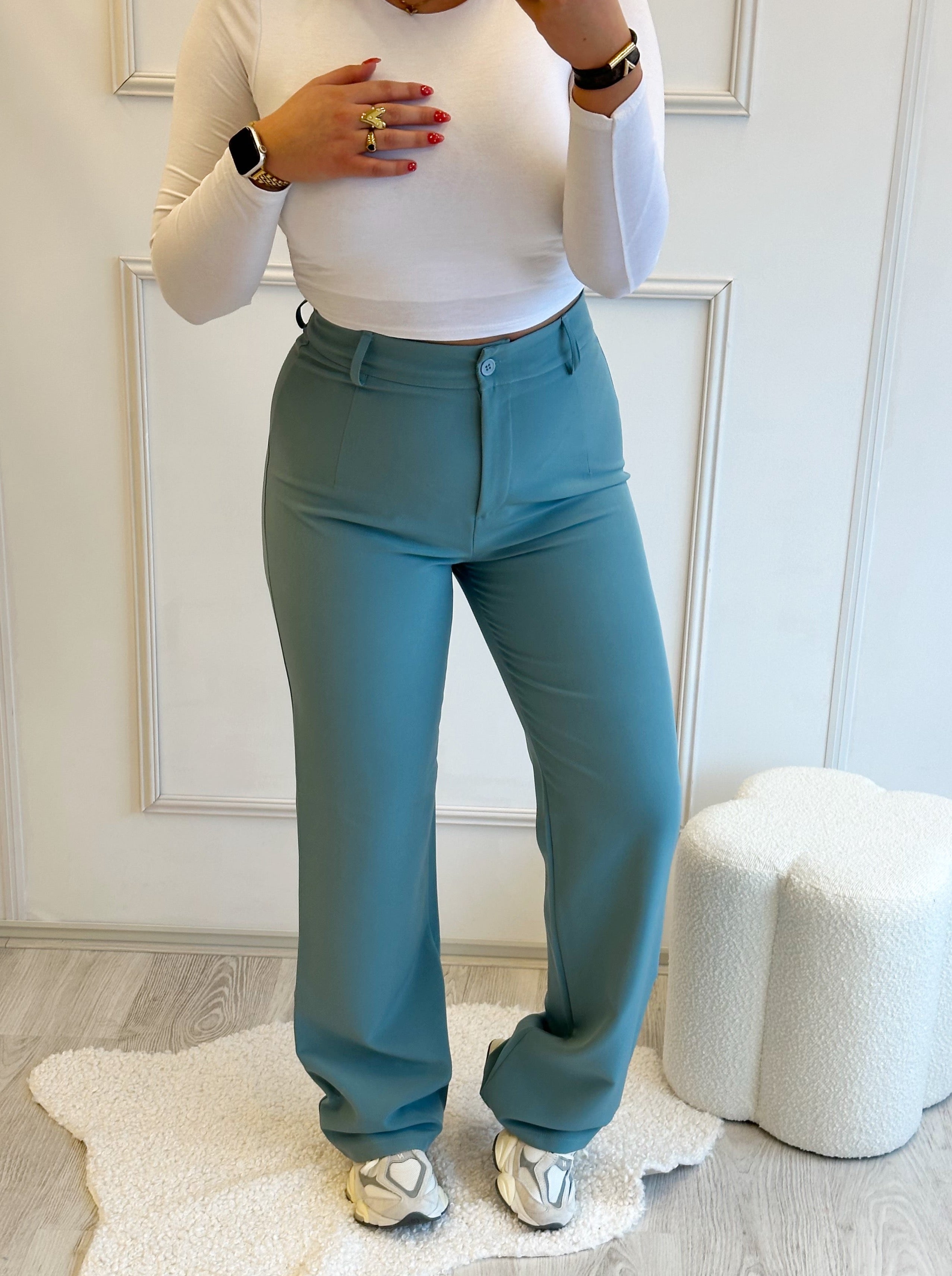 Tess Pantalon | Dusty Blue