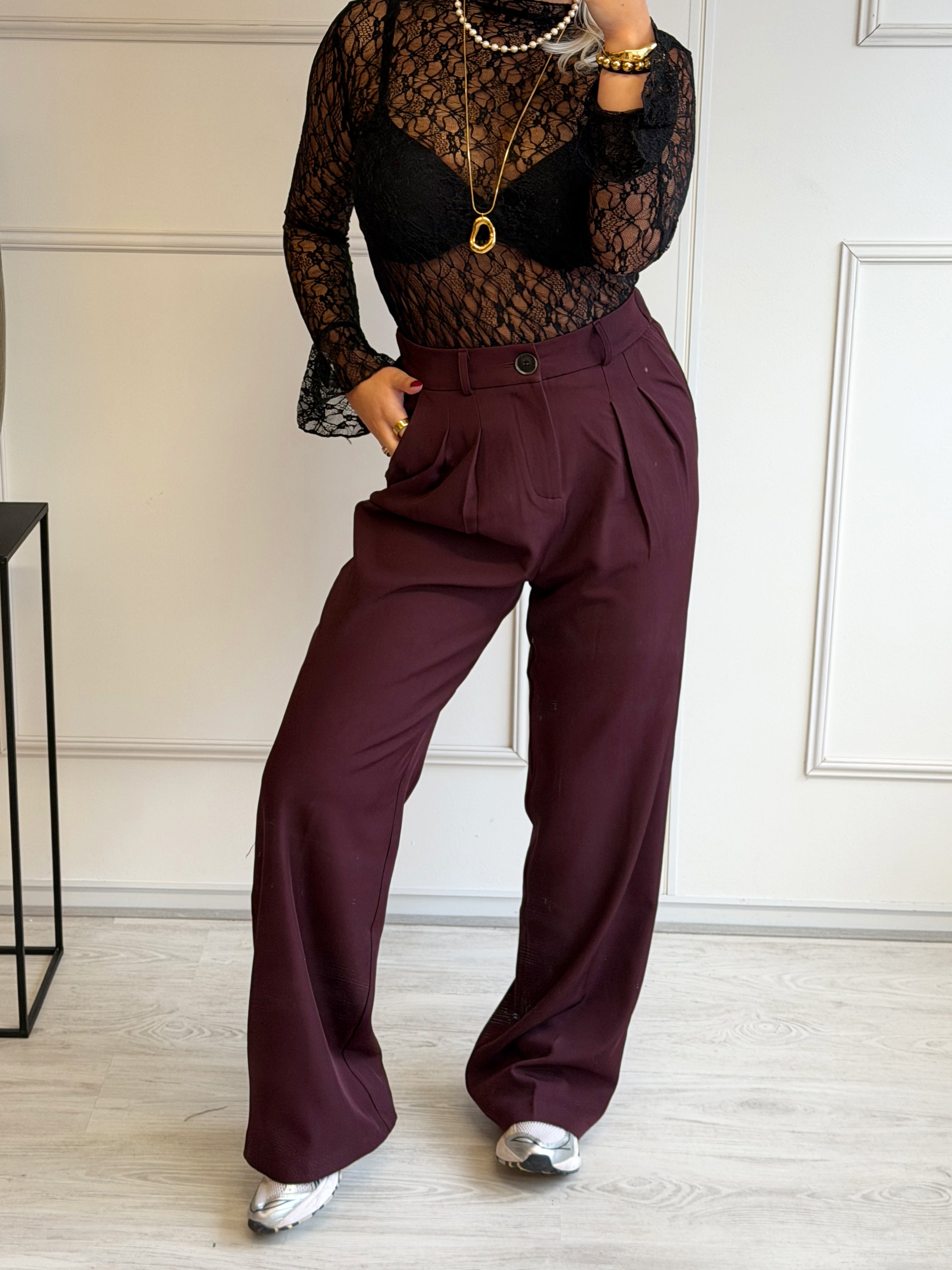 Oversized Boxy Pantalon | Bordeaux