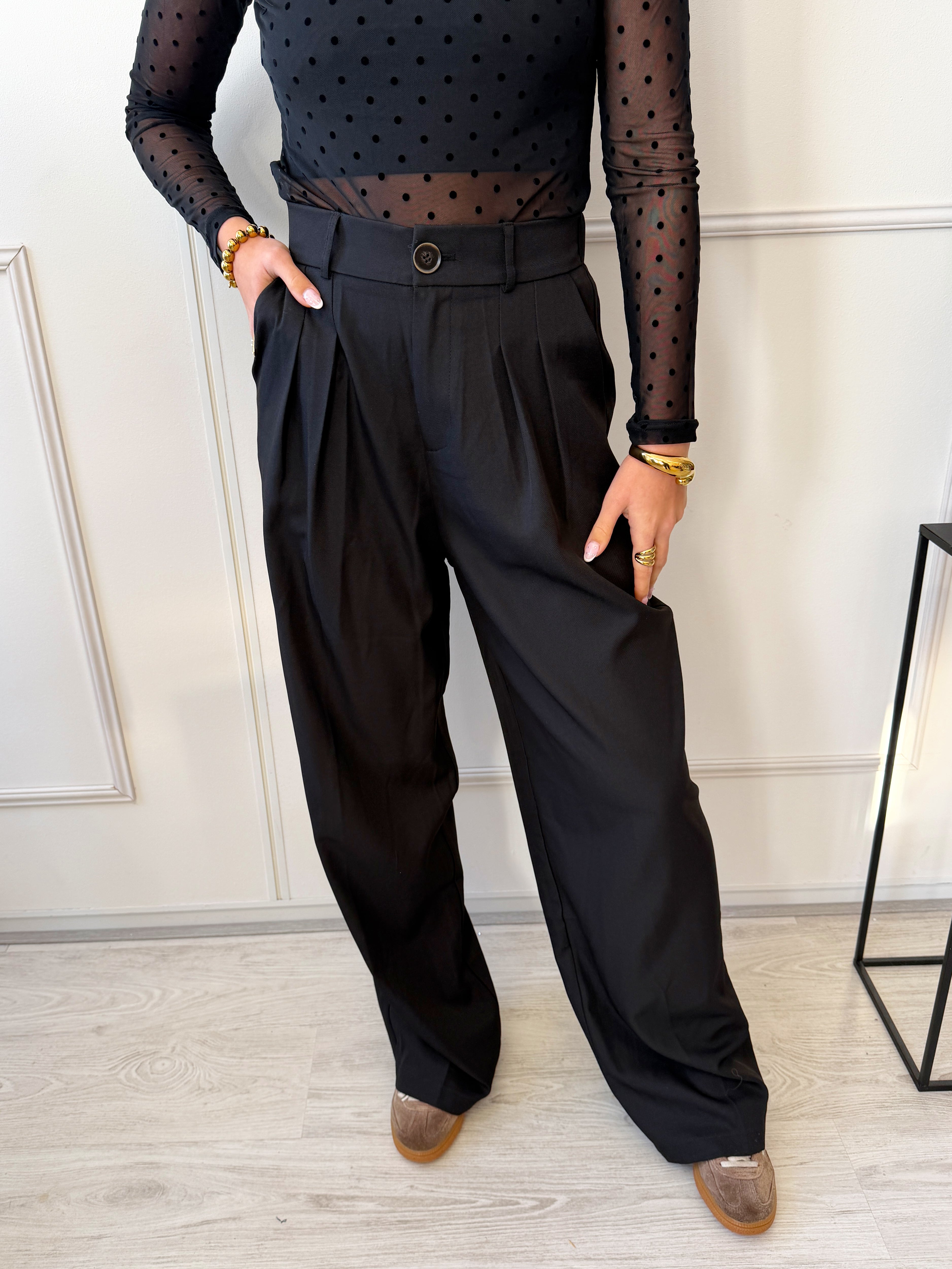 Oversized Boxy Pantalon | Zwart