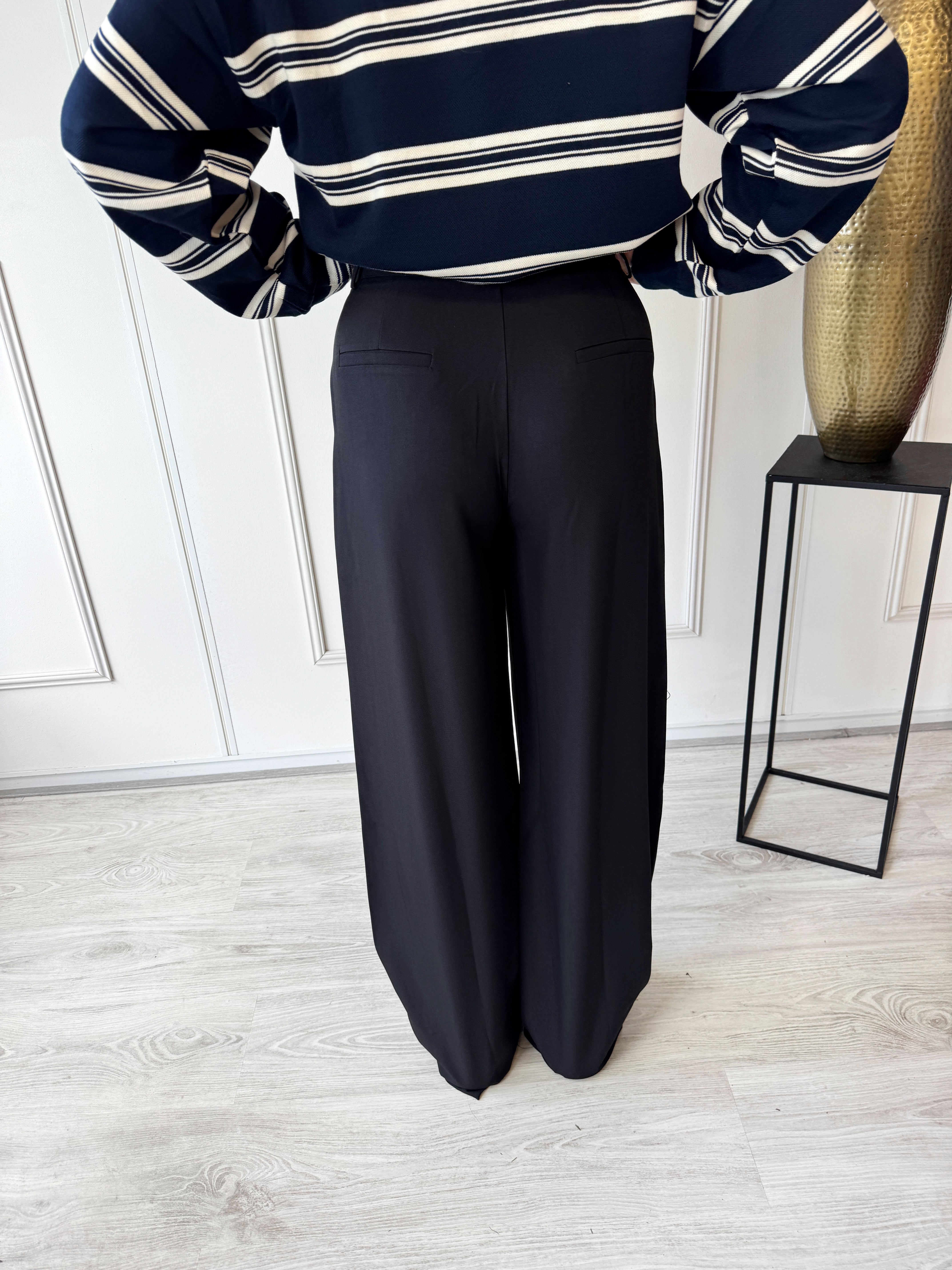 Losvallende Pantalon | Zwart